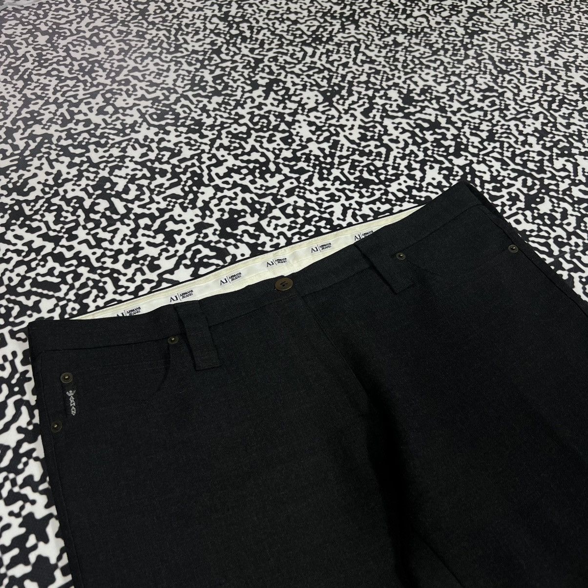 Armani Vintage Y2K Armani Jeans Luxury Flared Wide Classic Pants Size 29" - 15 Thumbnail