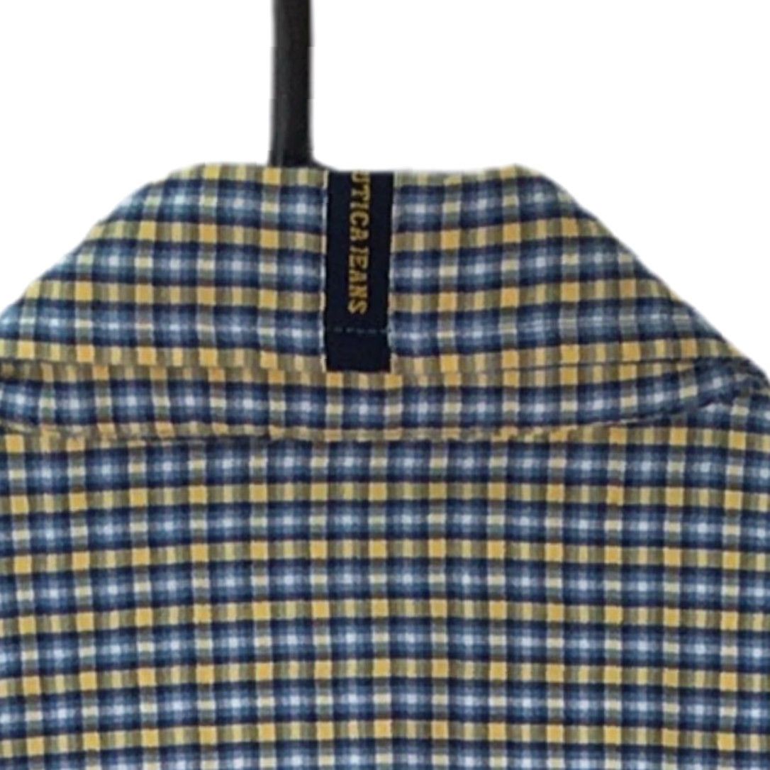 Nautica Nautica Button Front Shirt Mens Blue Brown Gingham Short Sleeve Cotton Pocket M Size US M / EU 48-50 / 2 - 6 Thumbnail