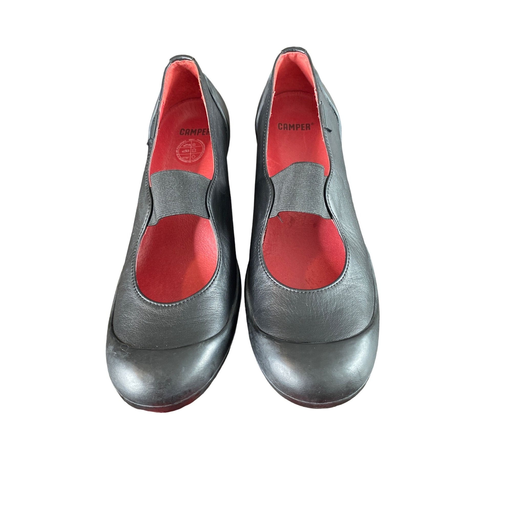 Camper CAMPER WOMEN'S BLACK MINNIE ROUND TOE MARY-JANE HEELS SZ 38 Size US 8 / IT 38 - 2 Thumbnail