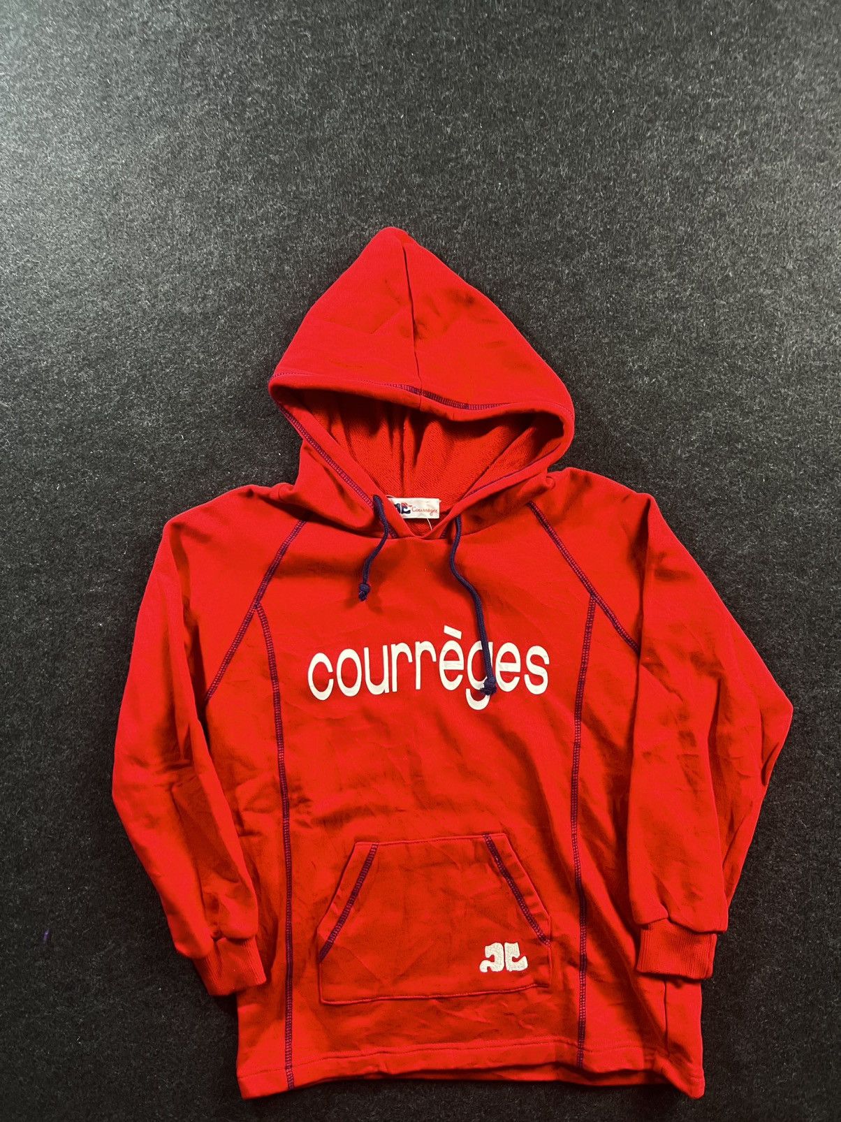 Courreges Courreges Red Hoodie Good Condition Size US S / EU 44-46 / 1 - 2 Thumbnail