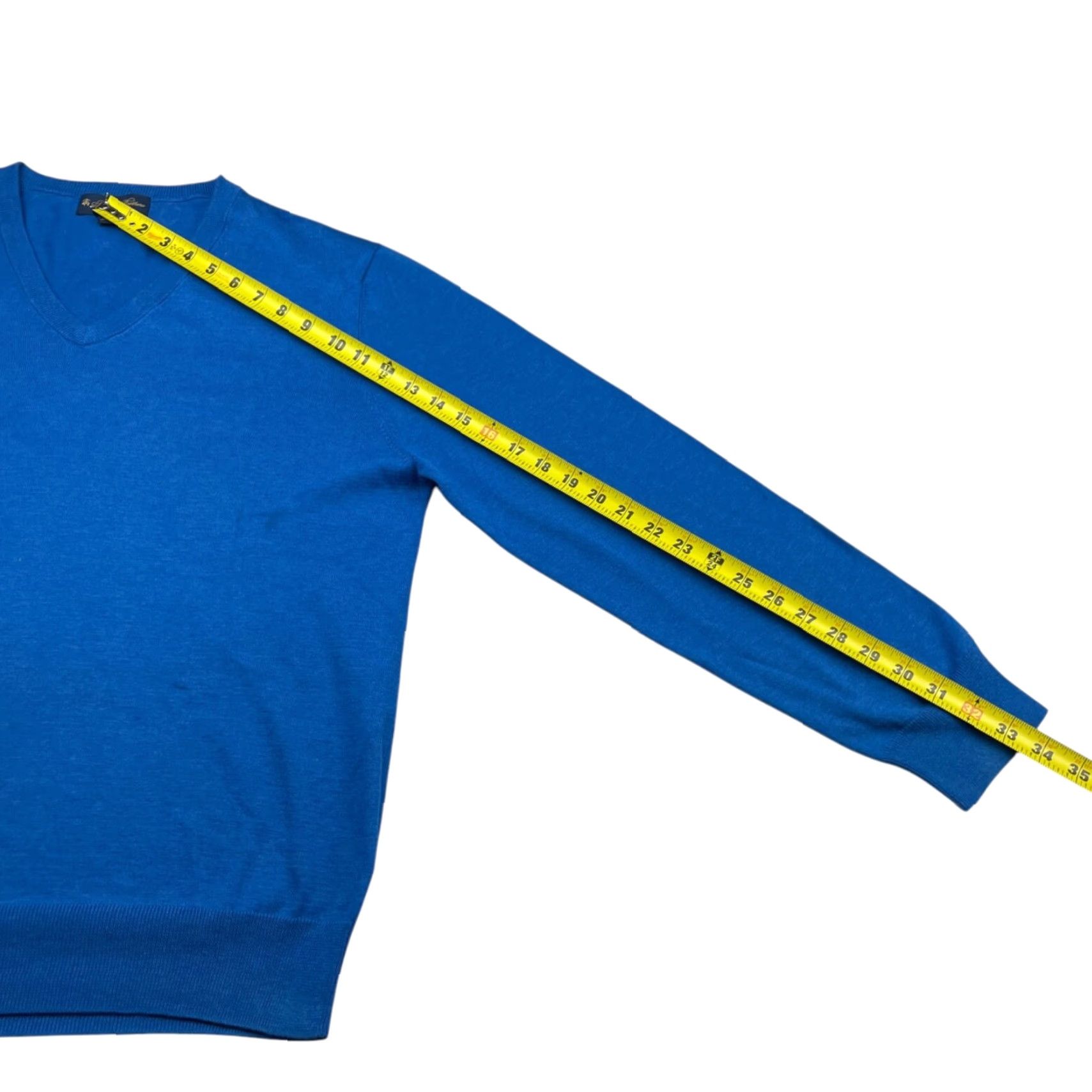 Brooks Brothers Brooks Brothers Men’s 100% Supima Cotton V-Neck Pullover Sweater Blue Large Size US L / EU 52-54 / 3 - 6 Thumbnail