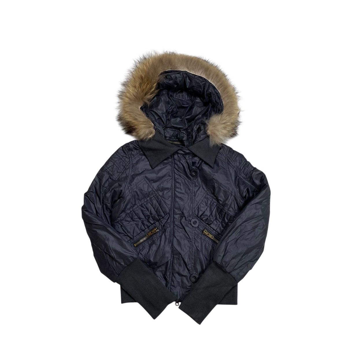Le Grande Bleu (L.G.B.) Moussy Puffer Fur Jacket Size US S / EU 44-46 / 1 - 5 Thumbnail