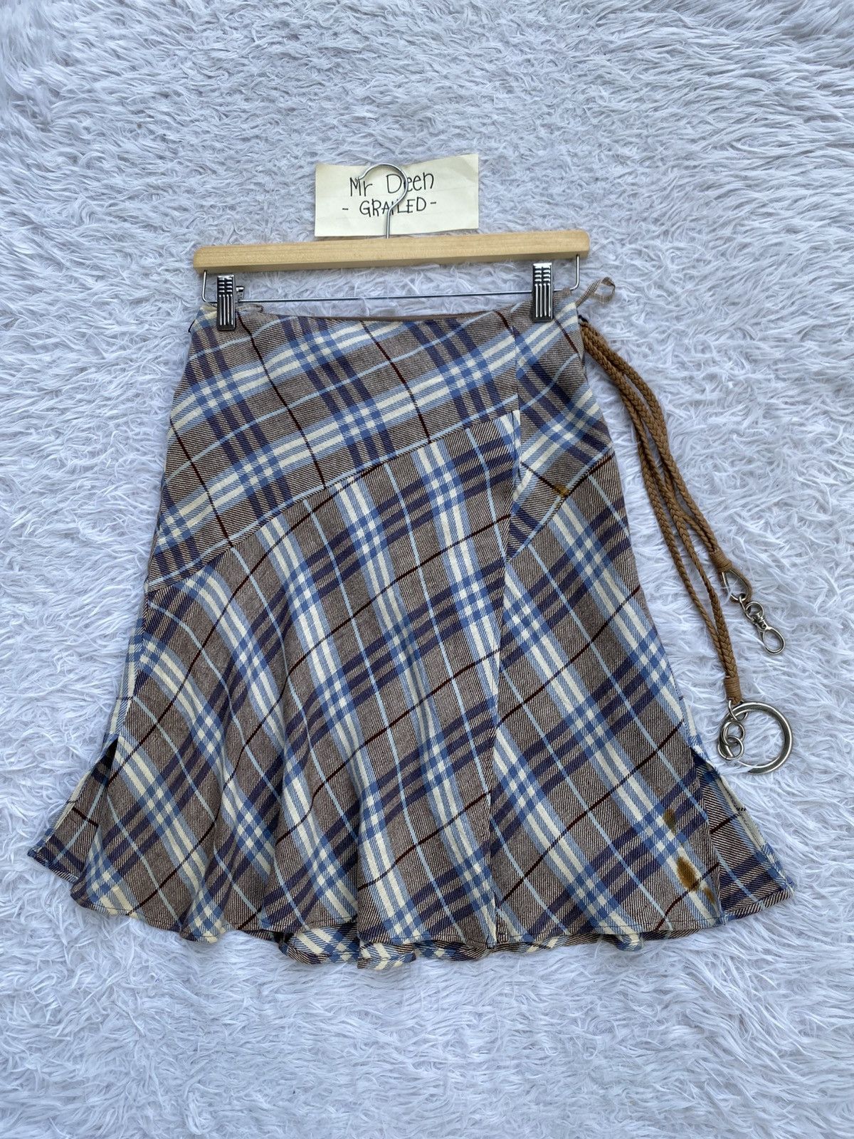 Burberry Rare Vintage Burberry Checkered Midi Skirt Size 26" / US 2 / IT 38 - 3 Thumbnail