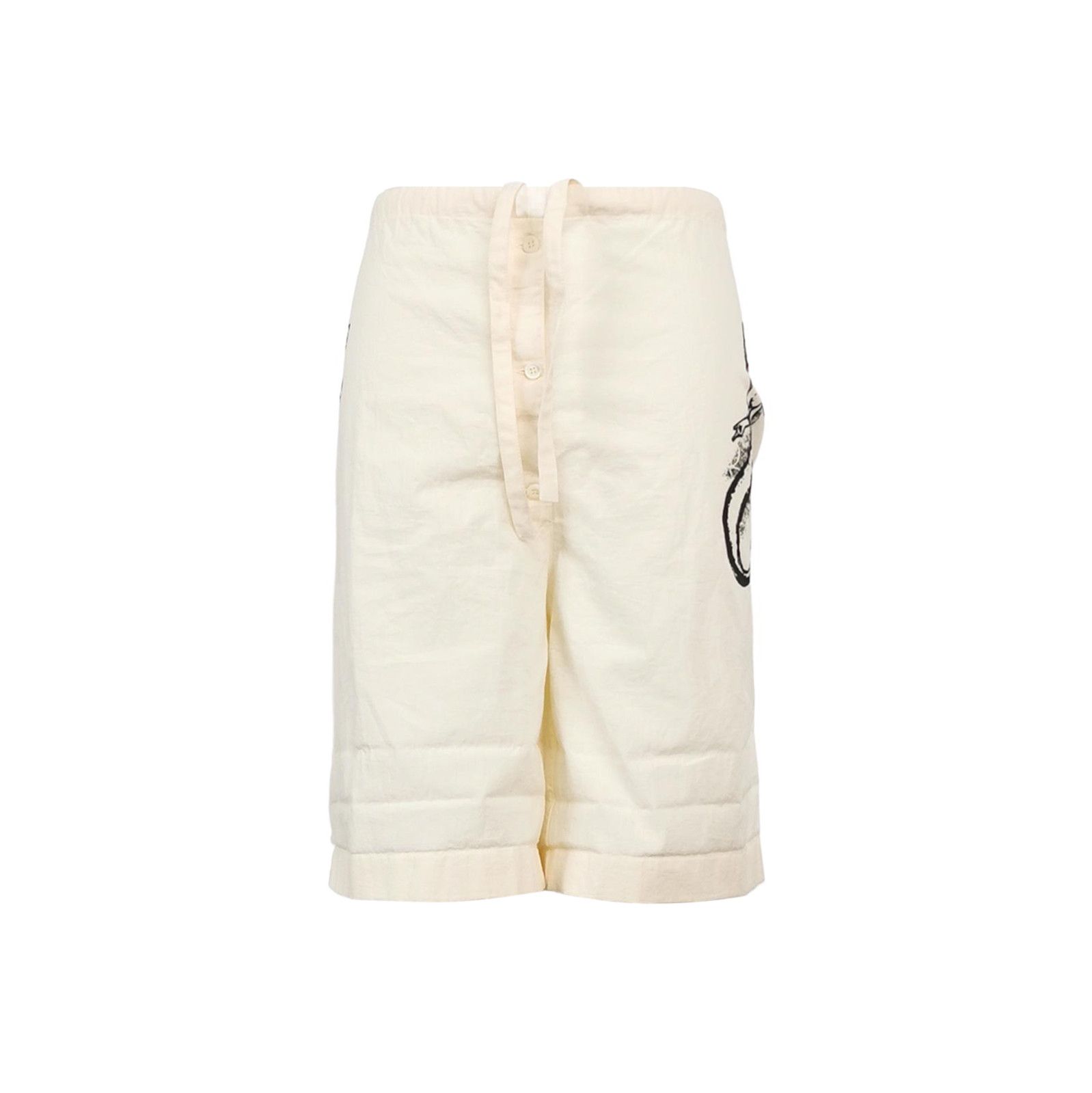 Prada Prada Mermaid Print Cotton Triangle Logo Shorts 0089 Size 42" / US 20 - 1 Thumbnail