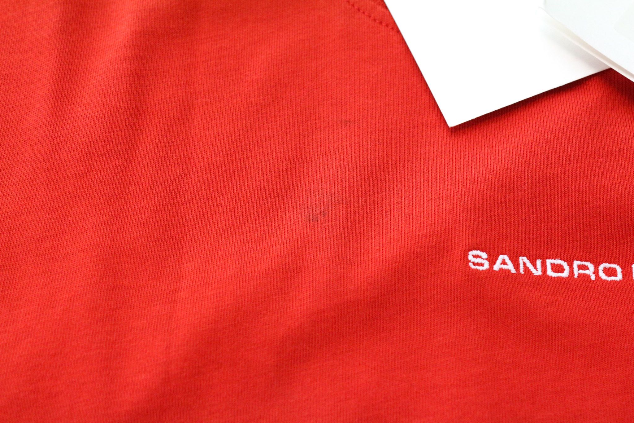 Sandro M Red Cotton Logo Short Sleeve T-Shirt 74478 Size US M / EU 48-50 / 2 - 11 Thumbnail