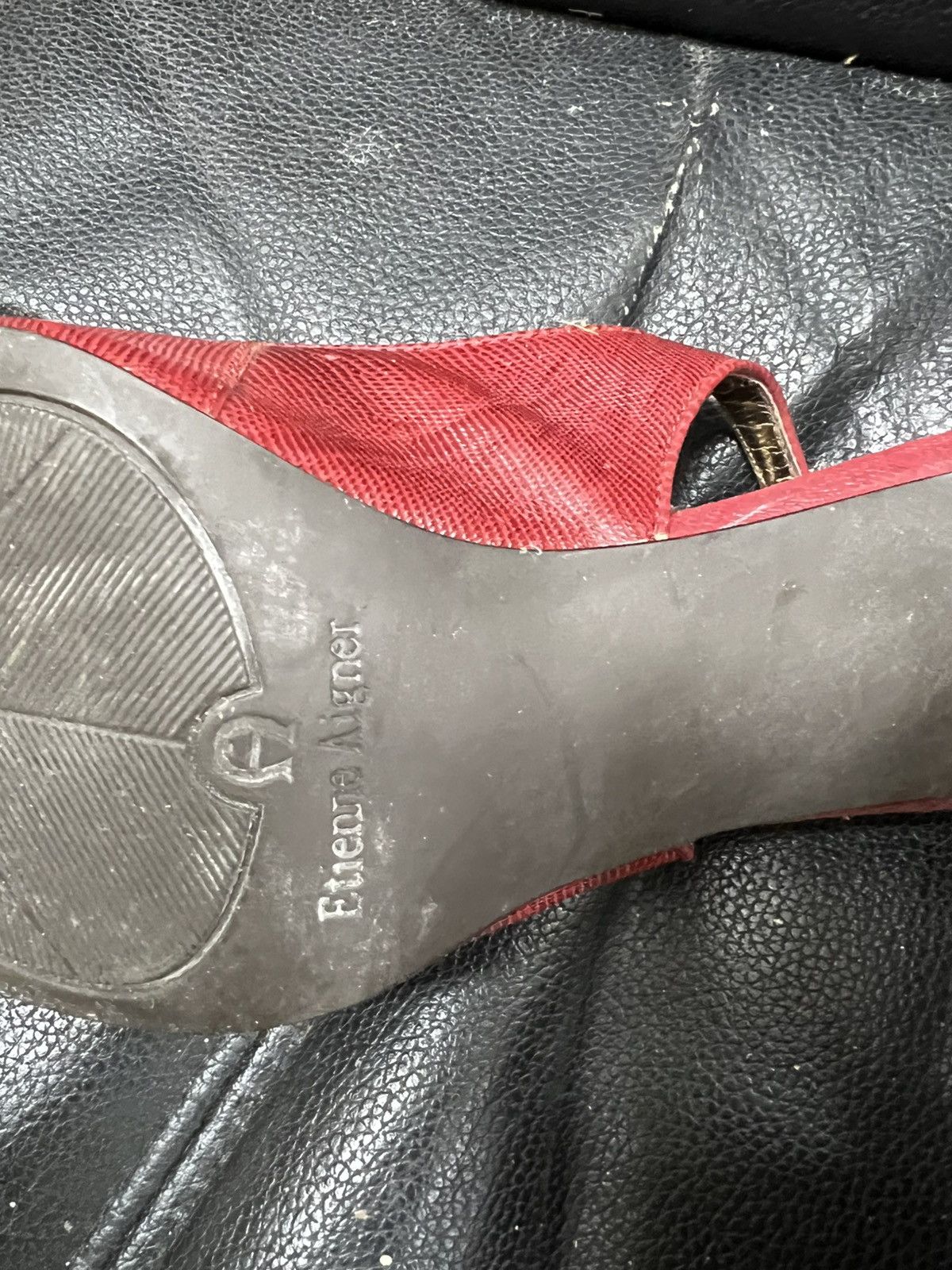 Etienne Aigner Red leather heels Size US 9 / IT 39 - 3 Thumbnail