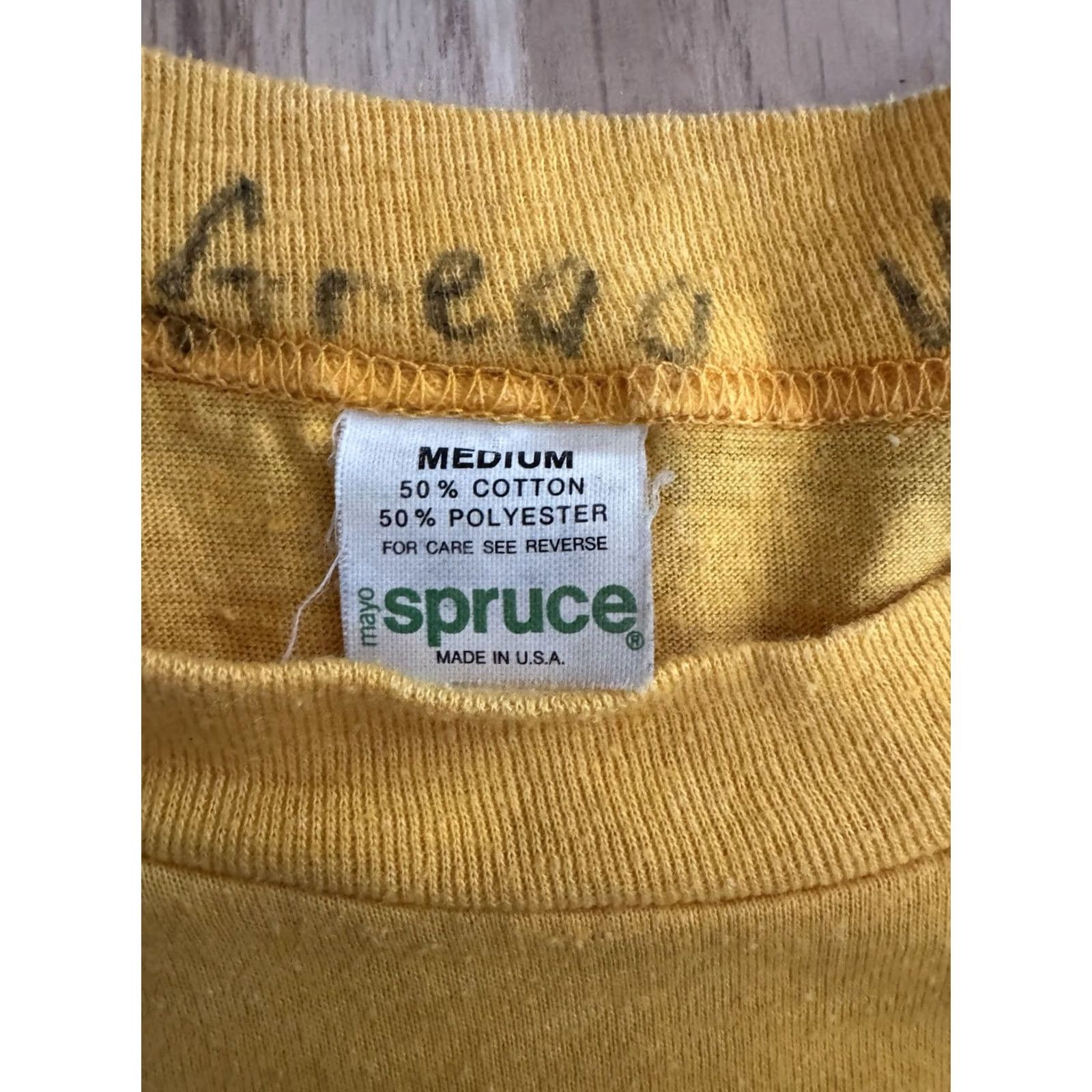 Vintage VINTAGE Spruce Mayo BSA Boy Scouts Raven Knob Old Hickory Council T-Shirt Yellow Adult M 70s Mens Size US M / EU 48-50 / 2 - 2 Thumbnail