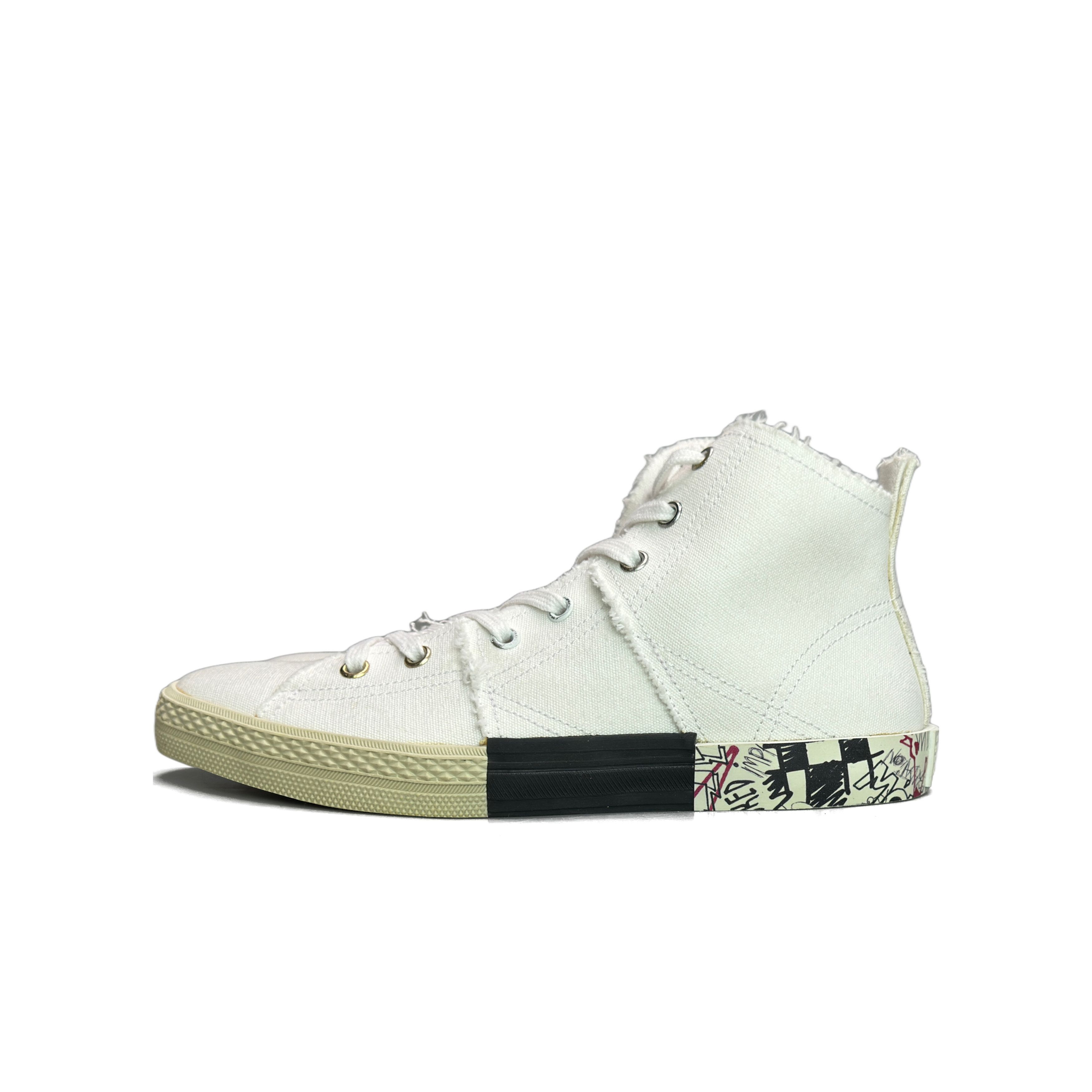 Maison Margiela Maison Margiela Graffiti Canvas High-Top Sneakers Size 38 Size US 8 / IT 38 - 1 Thumbnail