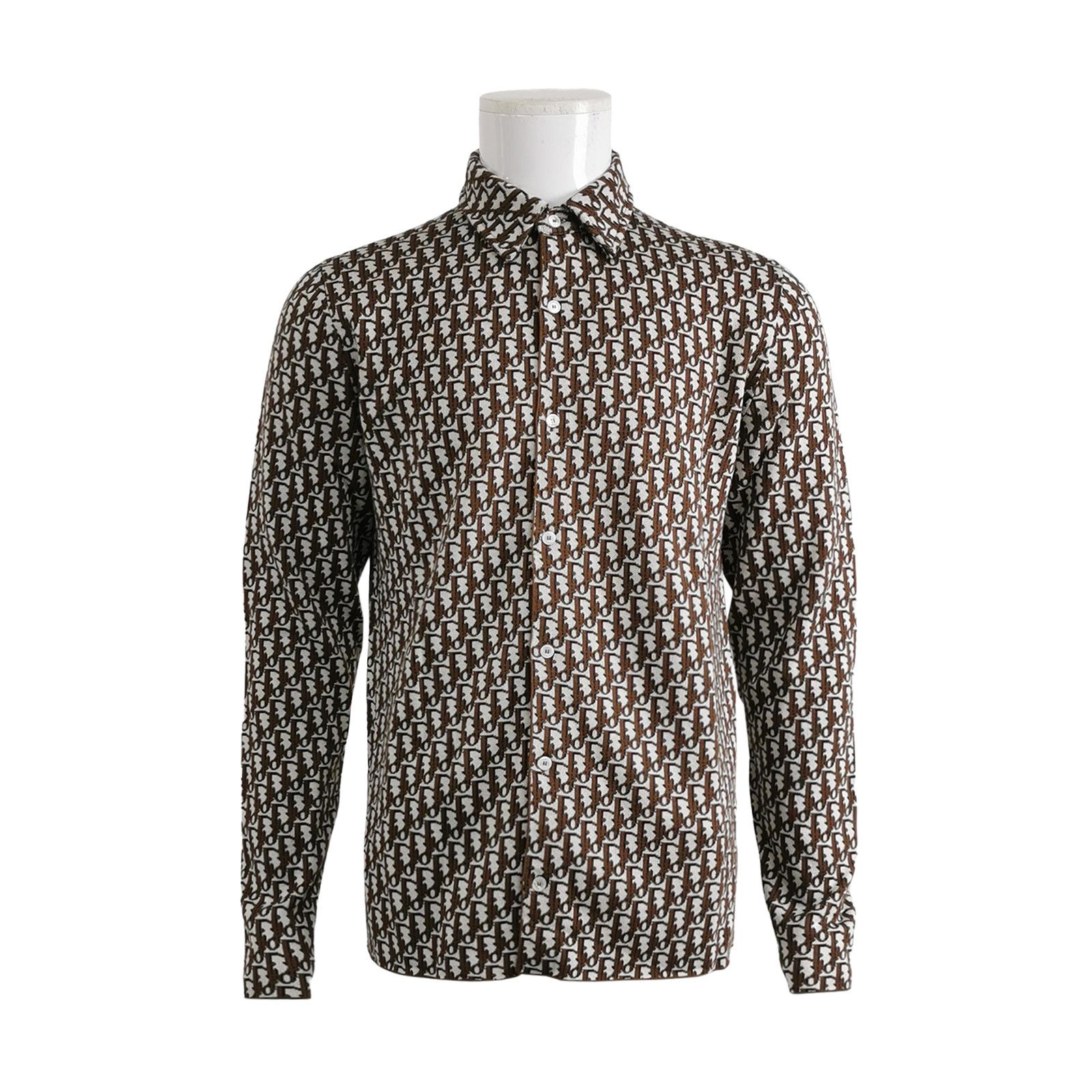 Dior Dior Oblique Monogram Cotton Shirt Size M Size US M / EU 48-50 / 2 - 1 Thumbnail