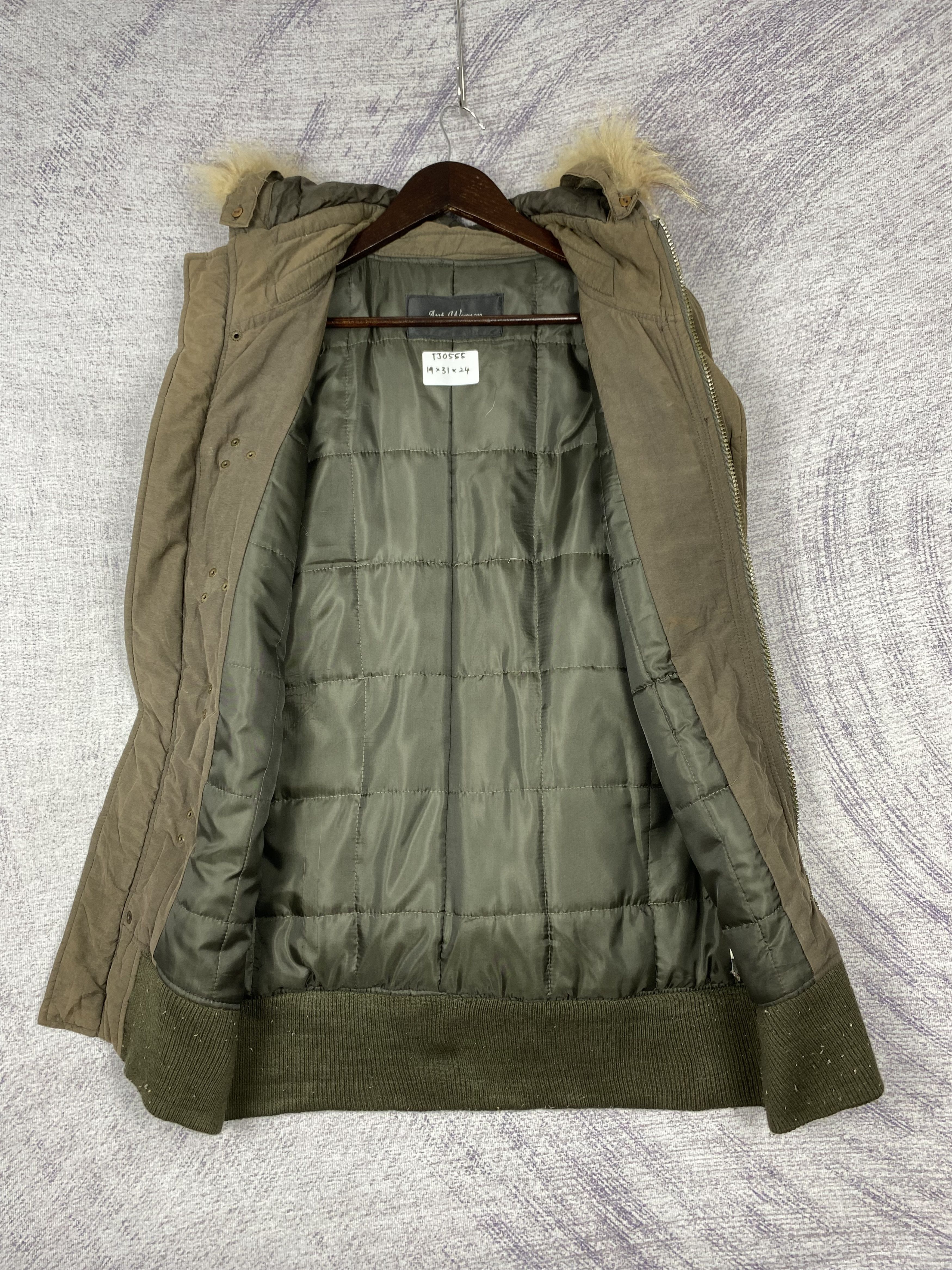 Essentiel Antwerp Vintage Ant Werpen Winter Coat Brown Fur Hood Utility Jacket Size US S / EU 44-46 / 1 - 6 Thumbnail