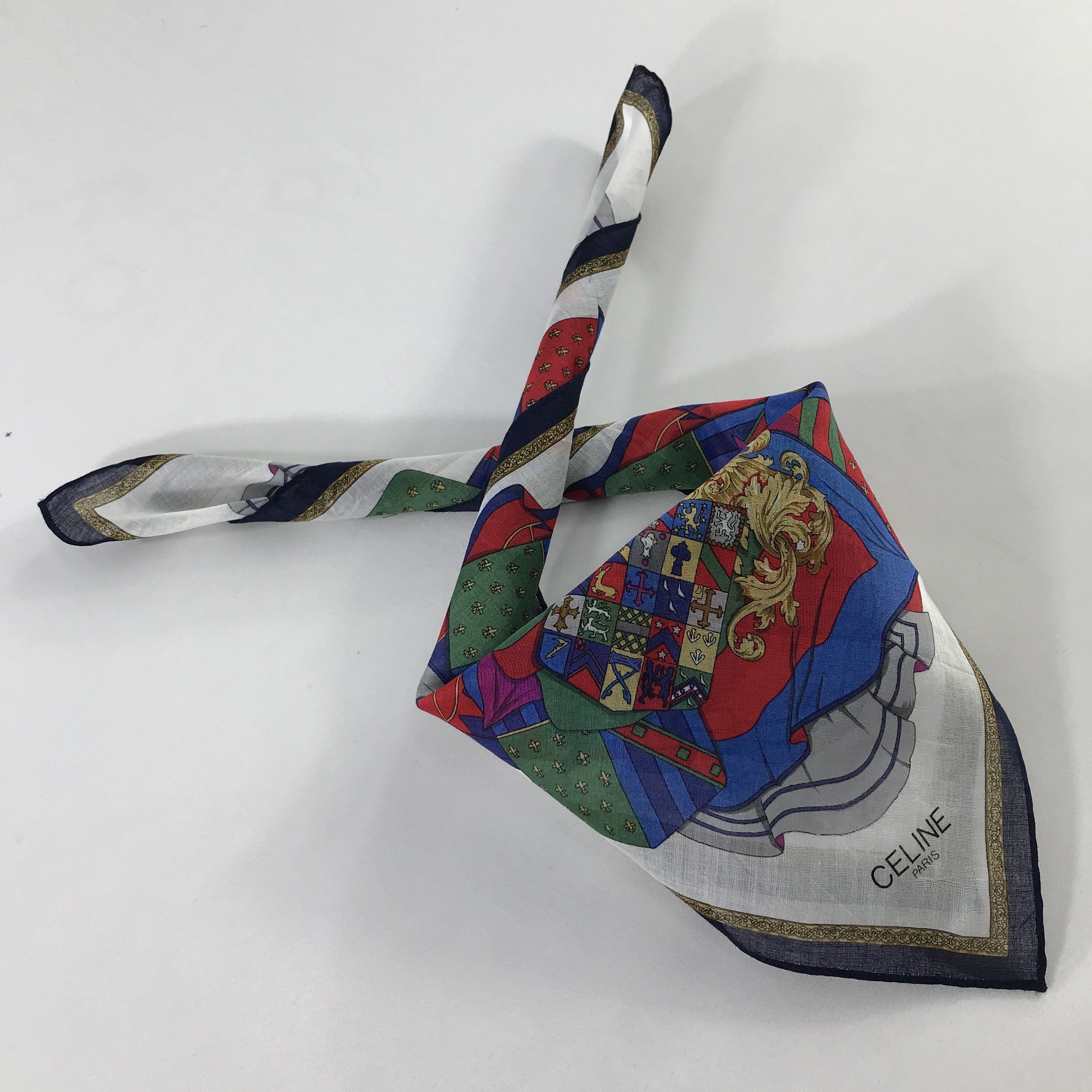 Celine × Vintage Celine Bandana / Handkerchief / Neckerchief - S468 Size ONE SIZE - 4 Thumbnail