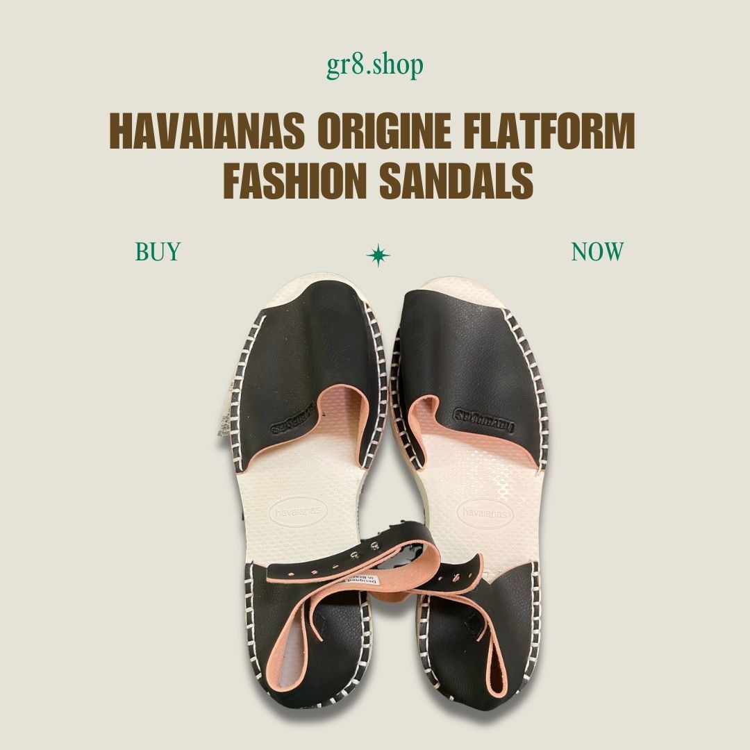 Other Havaianas Origine Platform Sandals Black & Pink Size 6 Styli Size US 6 / IT 36 - 1 Thumbnail