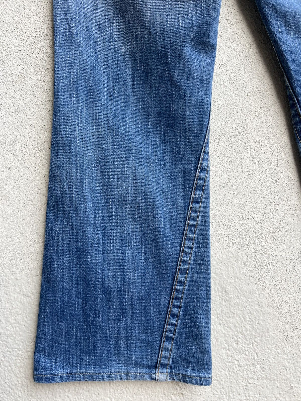 True Religion Vintage 00s TR Joey Distress Fade Mud Denim Flare Jeans Size US 32 / EU 48 - 16 Thumbnail