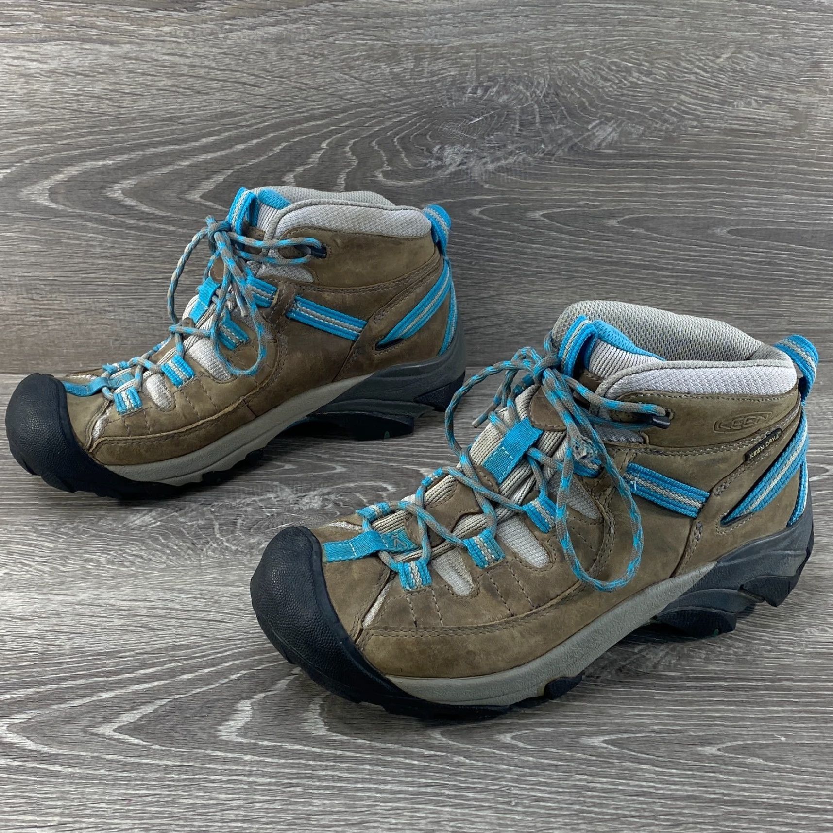 KEEN Keen Targhee II Womens 8.5 Blue Brown Leather Mid Hiking Boots Waterproof EU 39 - Keen Dry Size US 6 / IT 36 - 5 Thumbnail
