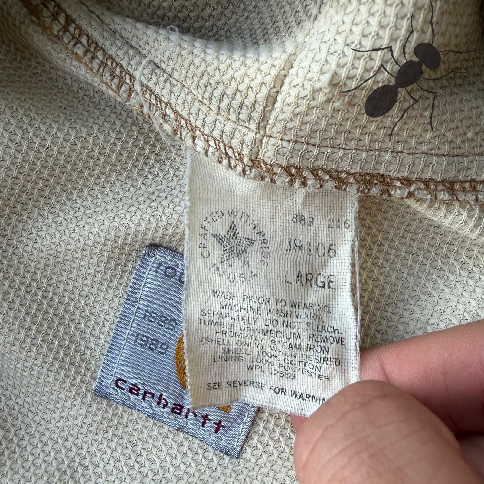 Carhartt × Vintage Carhartt JR106 brown 100 years hooded work wear jacket Size US L / EU 52-54 / 3 - 4 Thumbnail