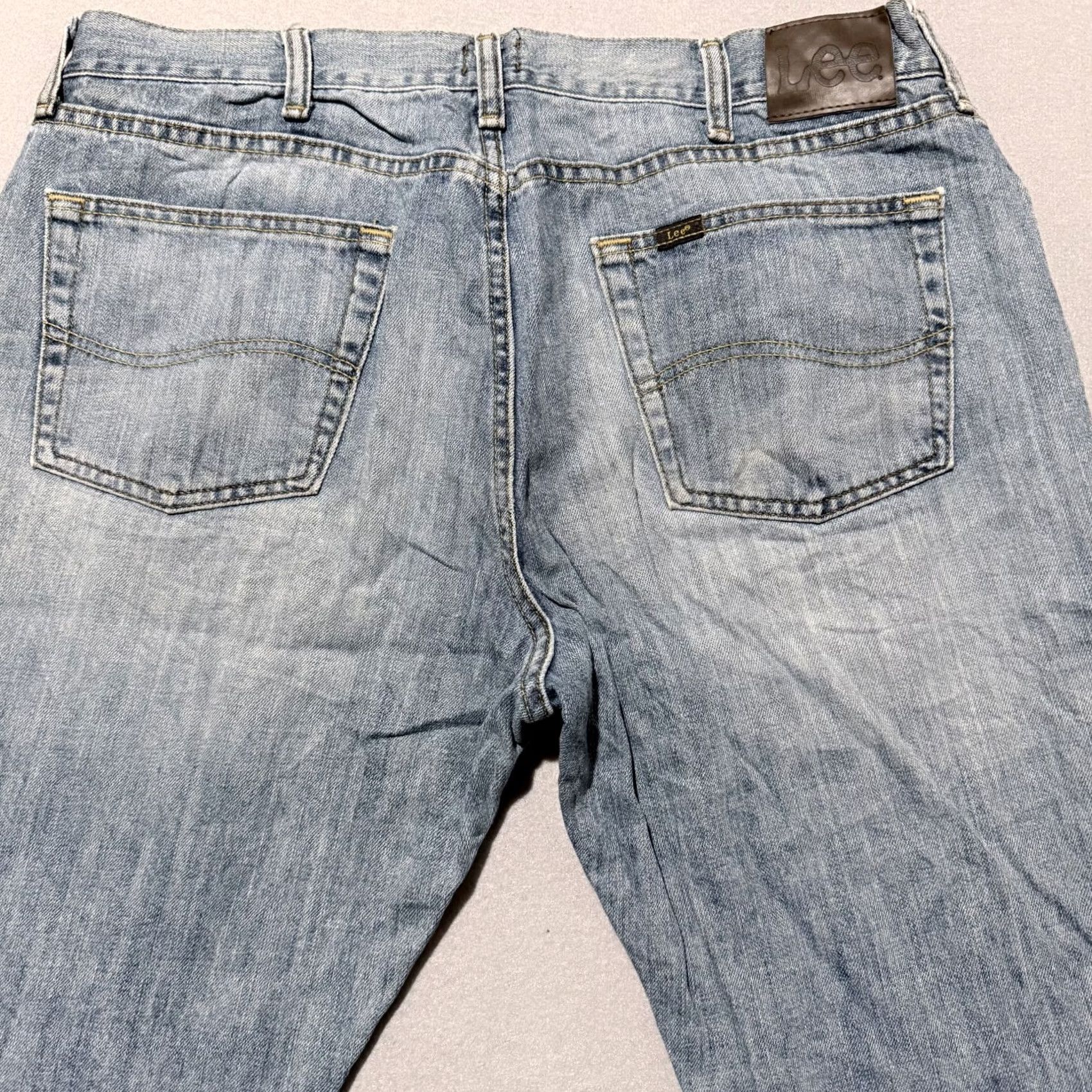 Lee Lee Jeans Jeans Men Distressed Light Wash 5-Pocket Classic Straight Fit 38x29 Blue Size US 38 / EU 54 - 4 Thumbnail