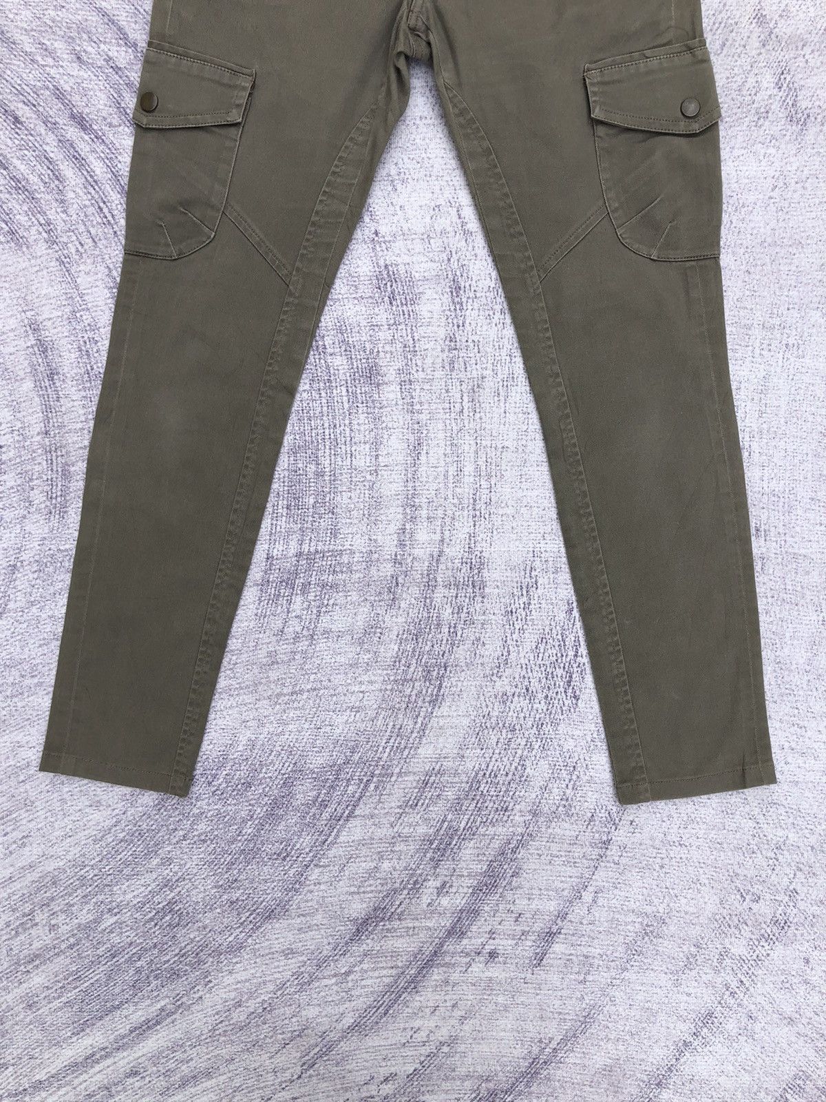 Japanese Brand × Olive Cargo Pants Olive Reflect Multipocket Tactical Utility Size US 27 - 3 Thumbnail