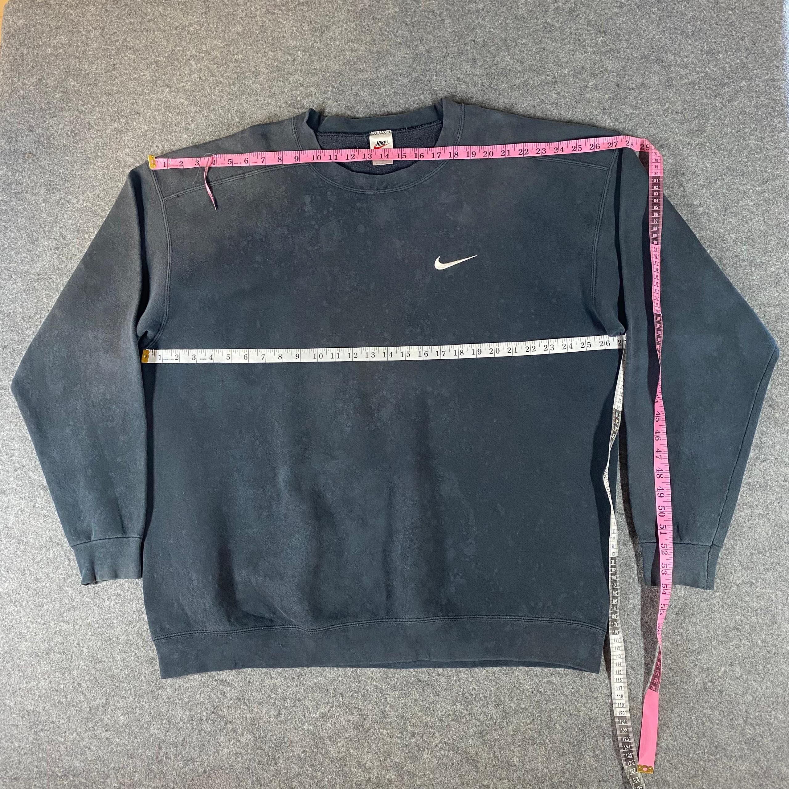 Nike Vintage 90s Nike Small Logo Distressed Sweatshirt Size US L / EU 52-54 / 3 - 3 Thumbnail