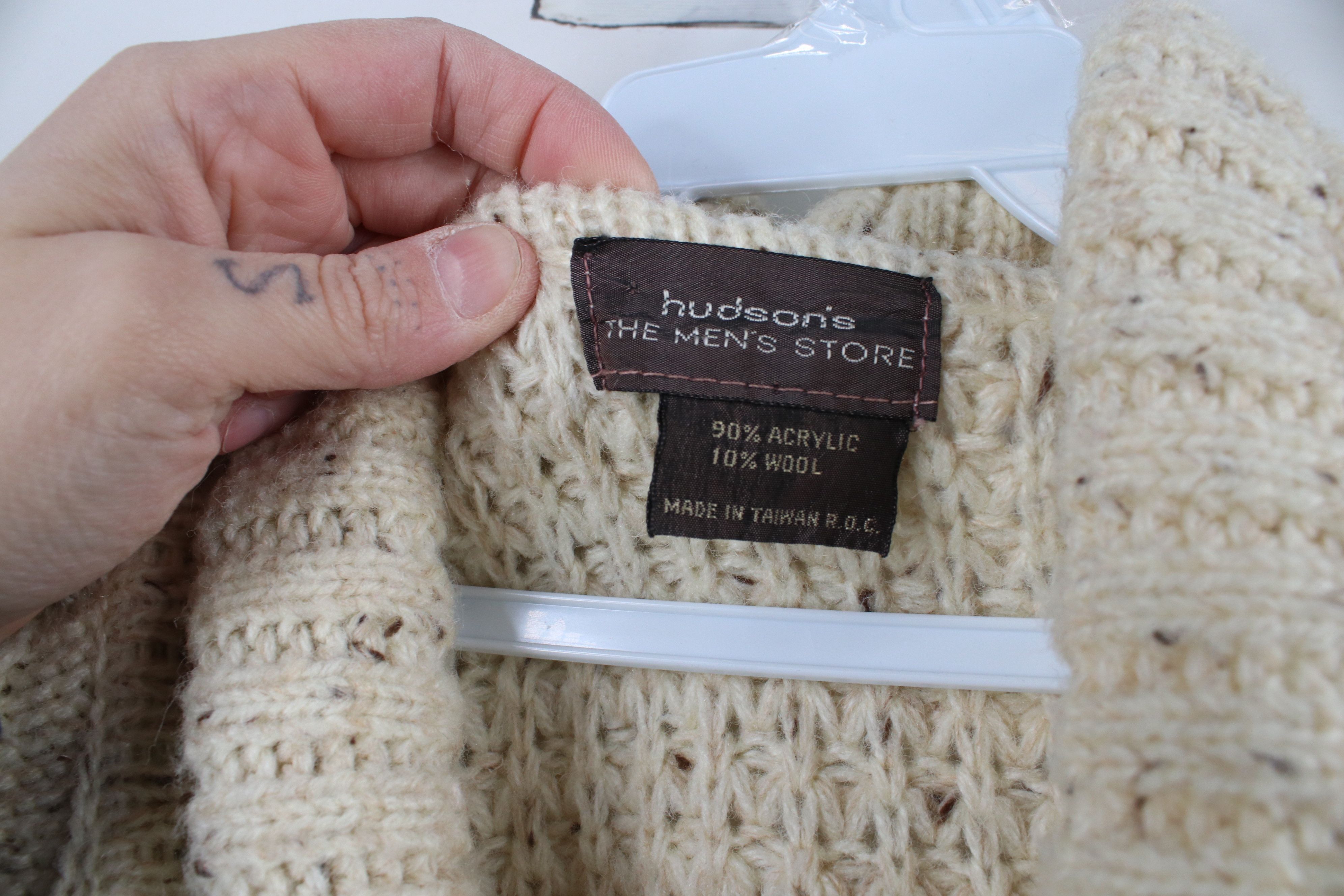 Vintage Vintage 70s Streetwear Fisherman Cable Knit Cardigan Sweater Size US M / EU 48-50 / 2 - 6 Thumbnail