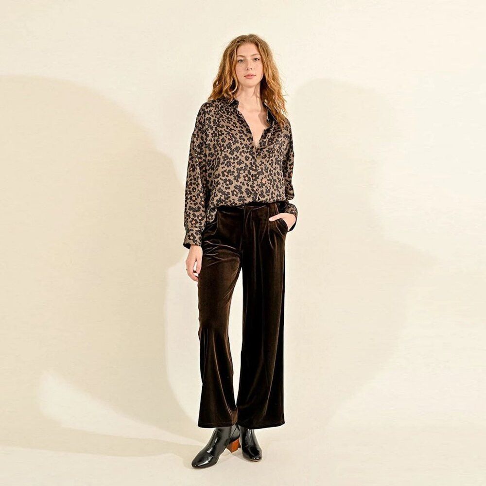 Theory Theory Tara Chocolate Flared Pants Size 8 Size 30" / US 8 / IT 44 - 1 Thumbnail