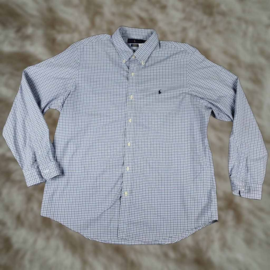 Ralph Lauren Ralph Lauren Blue Plaid Performance Button-Up Shirt Mens 2XL Long Sleeve Size US XXL / EU 58 / 5 - 1 Thumbnail