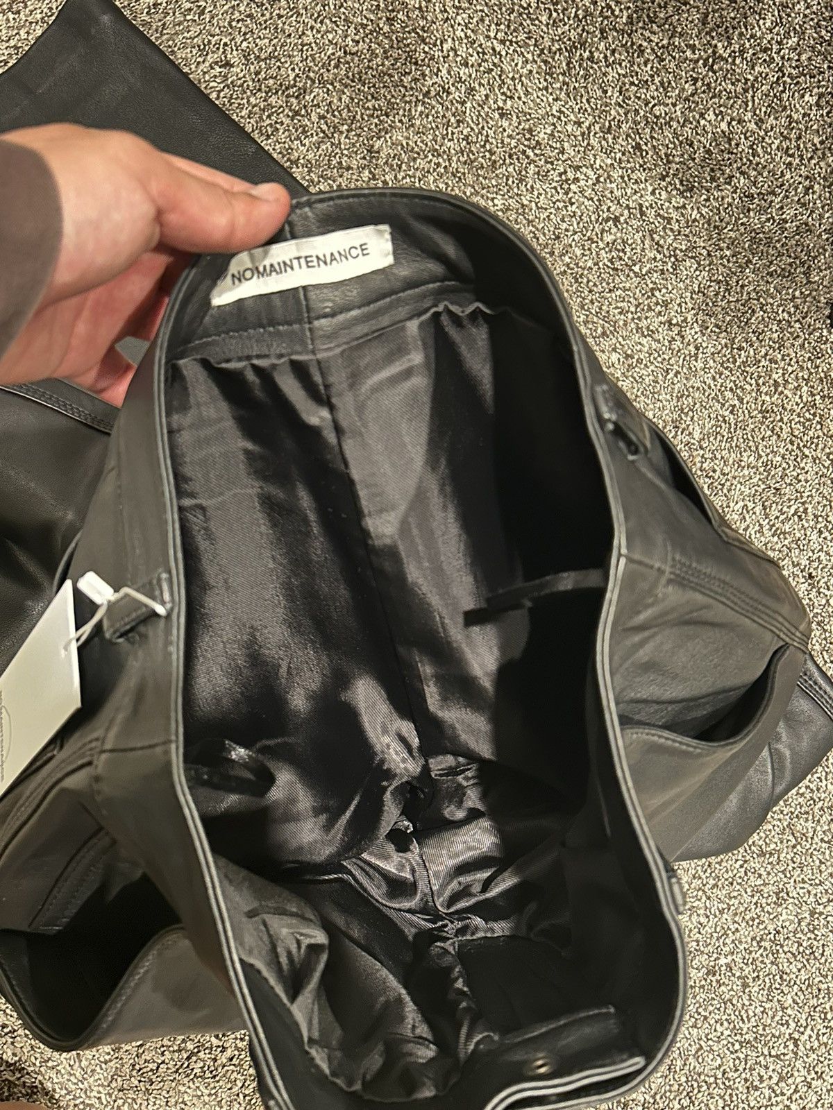 No Maintenance 3-D Leather Cargo Pants Size US 30 / EU 46 - 3 Thumbnail