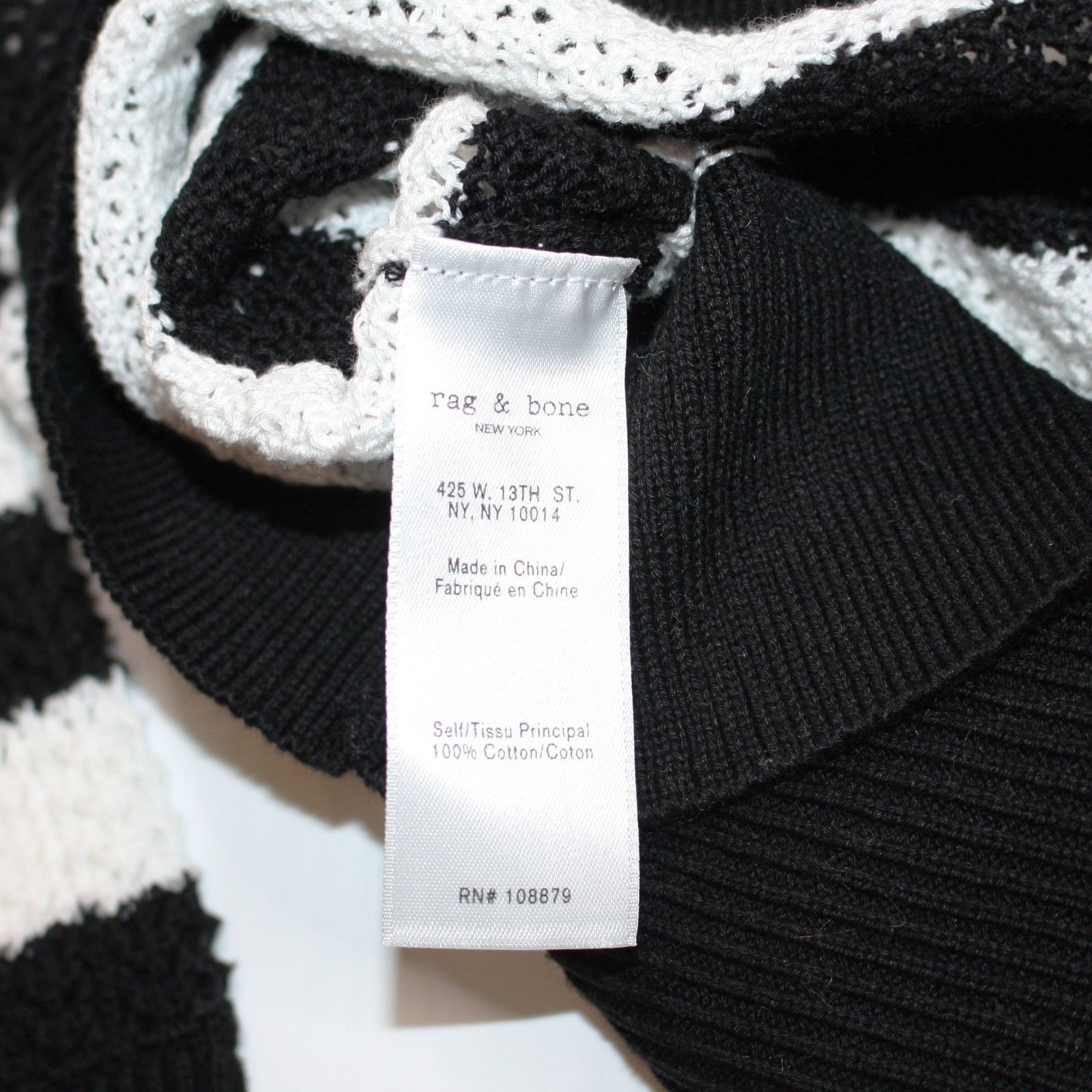 Rag & Bone Tracey Cold-Shoulder Striped Sweater NWOT $231 Size M / US 6-8 / IT 42-44 - 12 Thumbnail