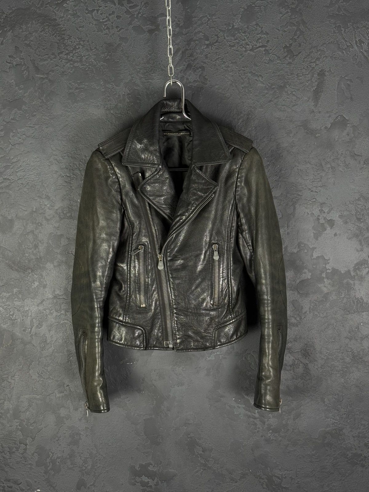 Balenciaga Balenciaga Vintage Women’s Biker Leather Jacket Size S / US 4 / IT 40 - 1 Thumbnail