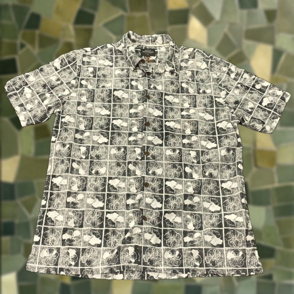 Quiksilver VINTAGE Quicksilver Button-Up Shirt Large Black Floral Regular Fit Tropical Beach Mens Size US L / EU 52-54 / 3 - 1 Thumbnail
