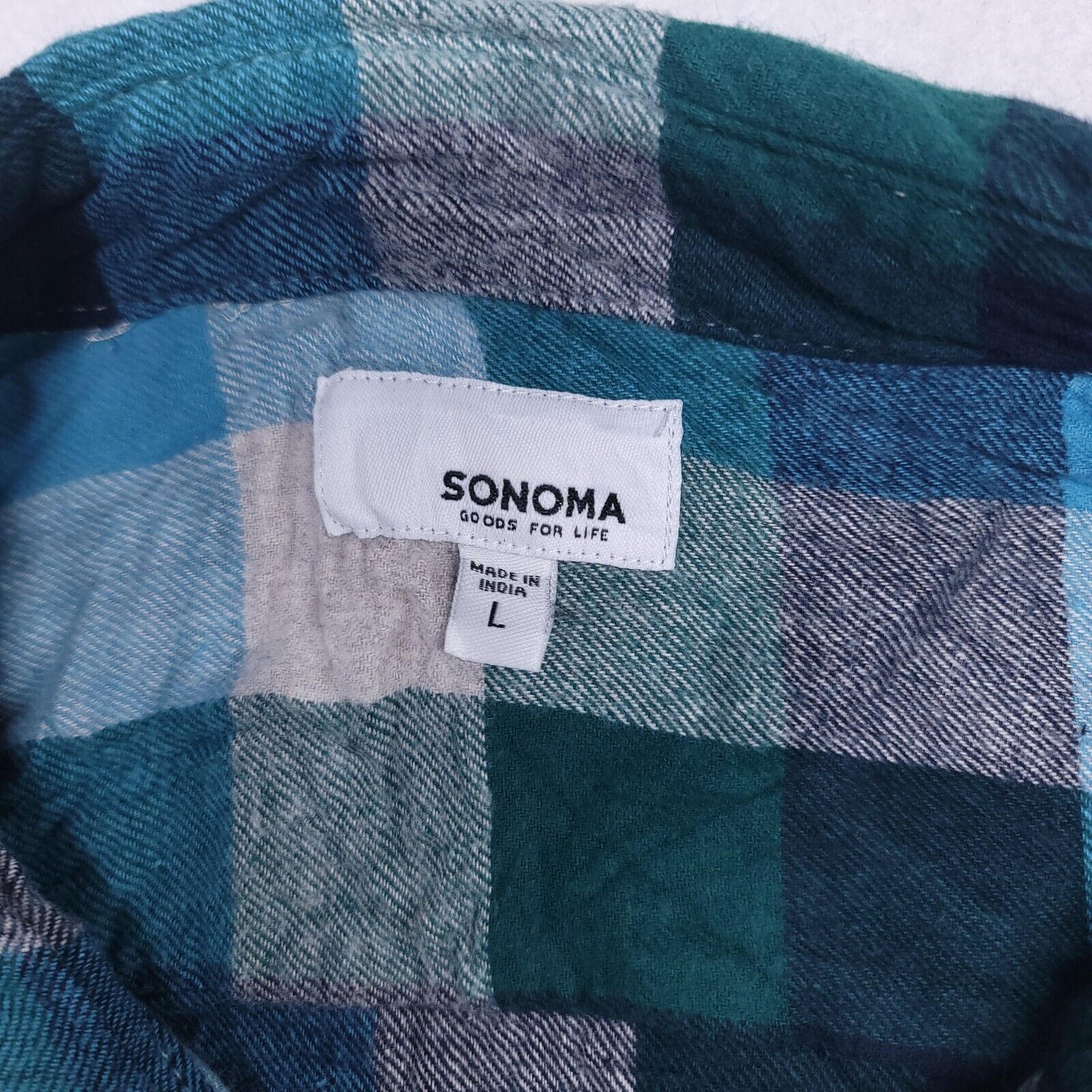 Sonoma Sonoma Gingham Flannel Shirt Mens Size L Green Gray Blue Size US L / EU 52-54 / 3 - 3 Thumbnail