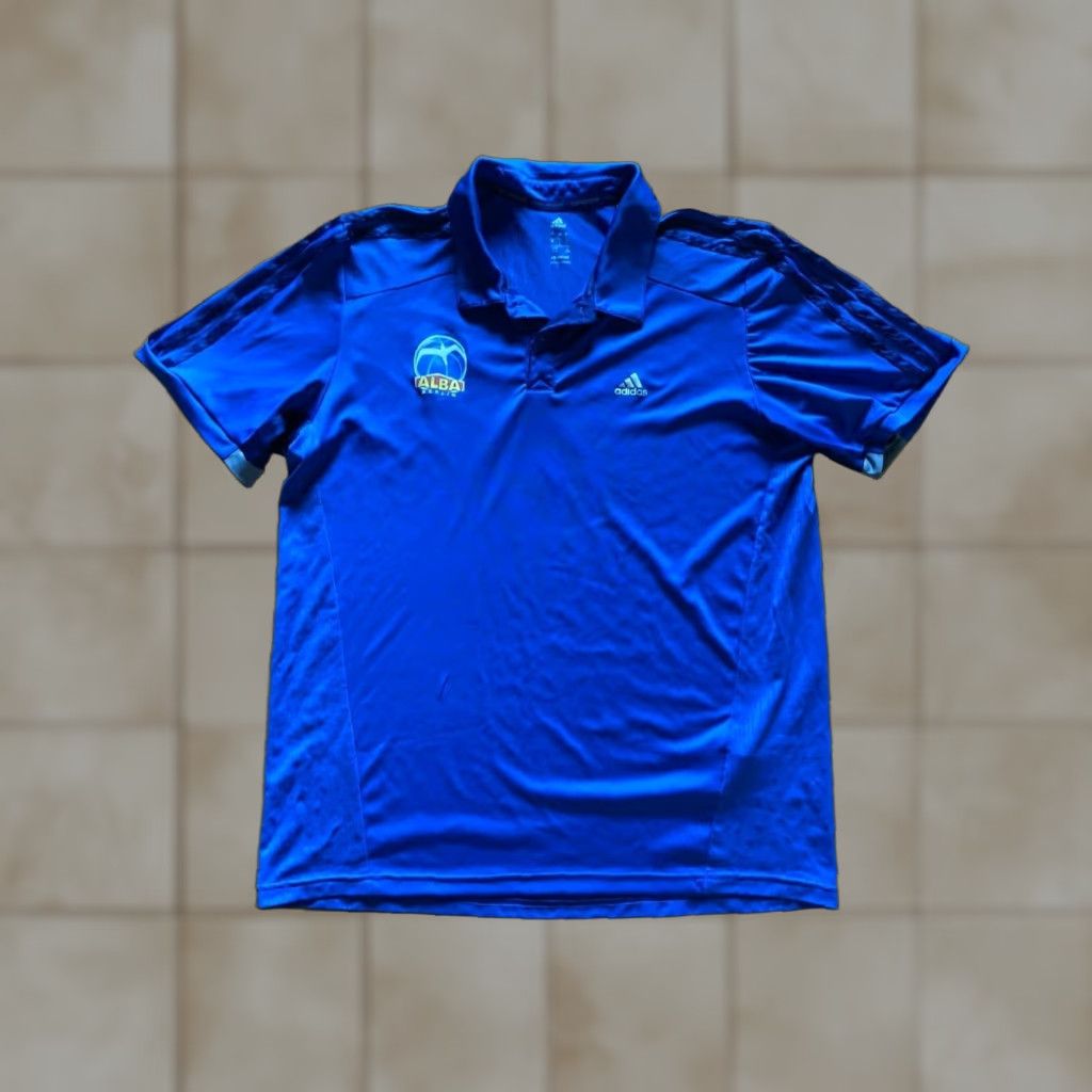 Adidas Adidas Blue Alba Berlin Germany Basketball Polo Shirt Jersey Mens Size L Size US L / EU 52-54 / 3 - 1 Thumbnail