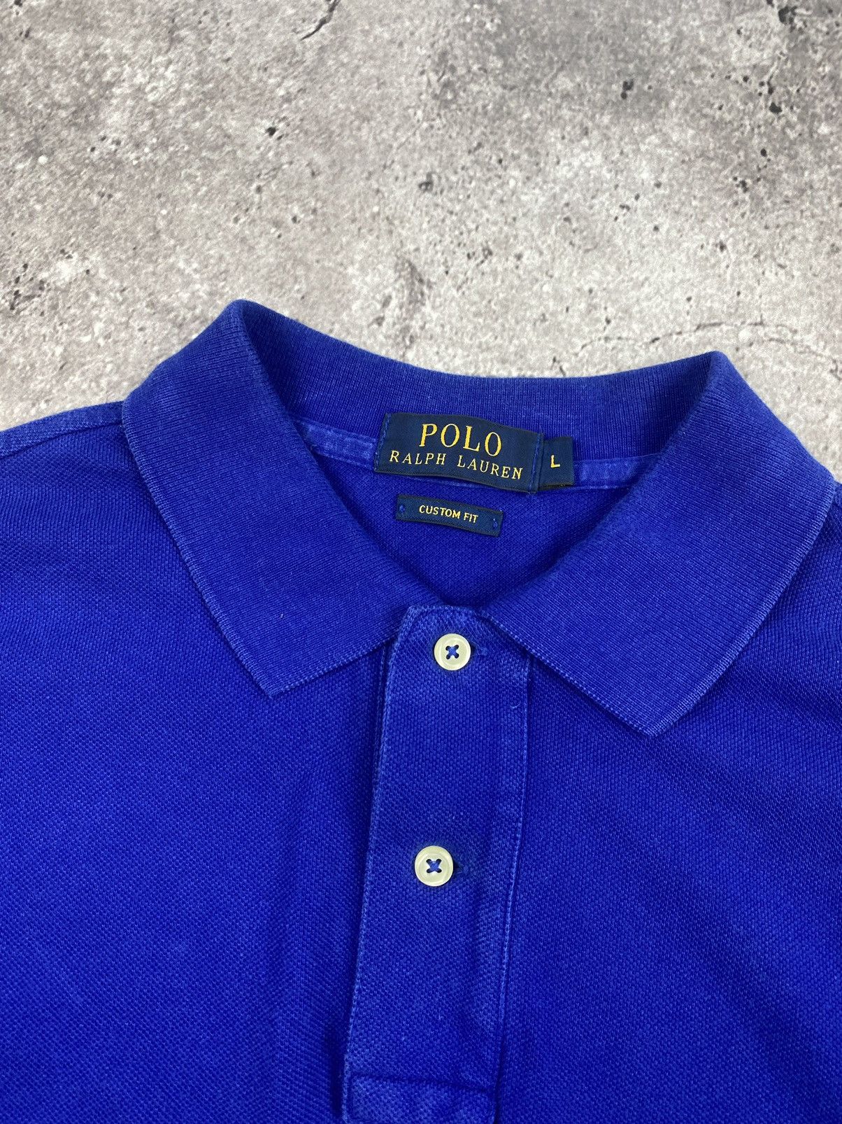 Polo Ralph Lauren × Vintage Vintage Polo Ralph Laure vintage Y2K blue polo shirt Size US L / EU 52-54 / 3 - 3 Thumbnail
