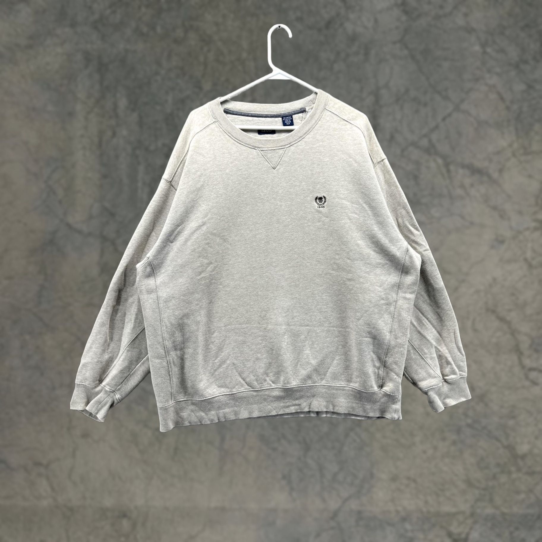 Izod IZOD Sweatshirt Mens XLT Gray Big Tall Fleece Crewneck Pullover Embroidered Logo Size US XL / EU 56 / 4 - 1 Thumbnail