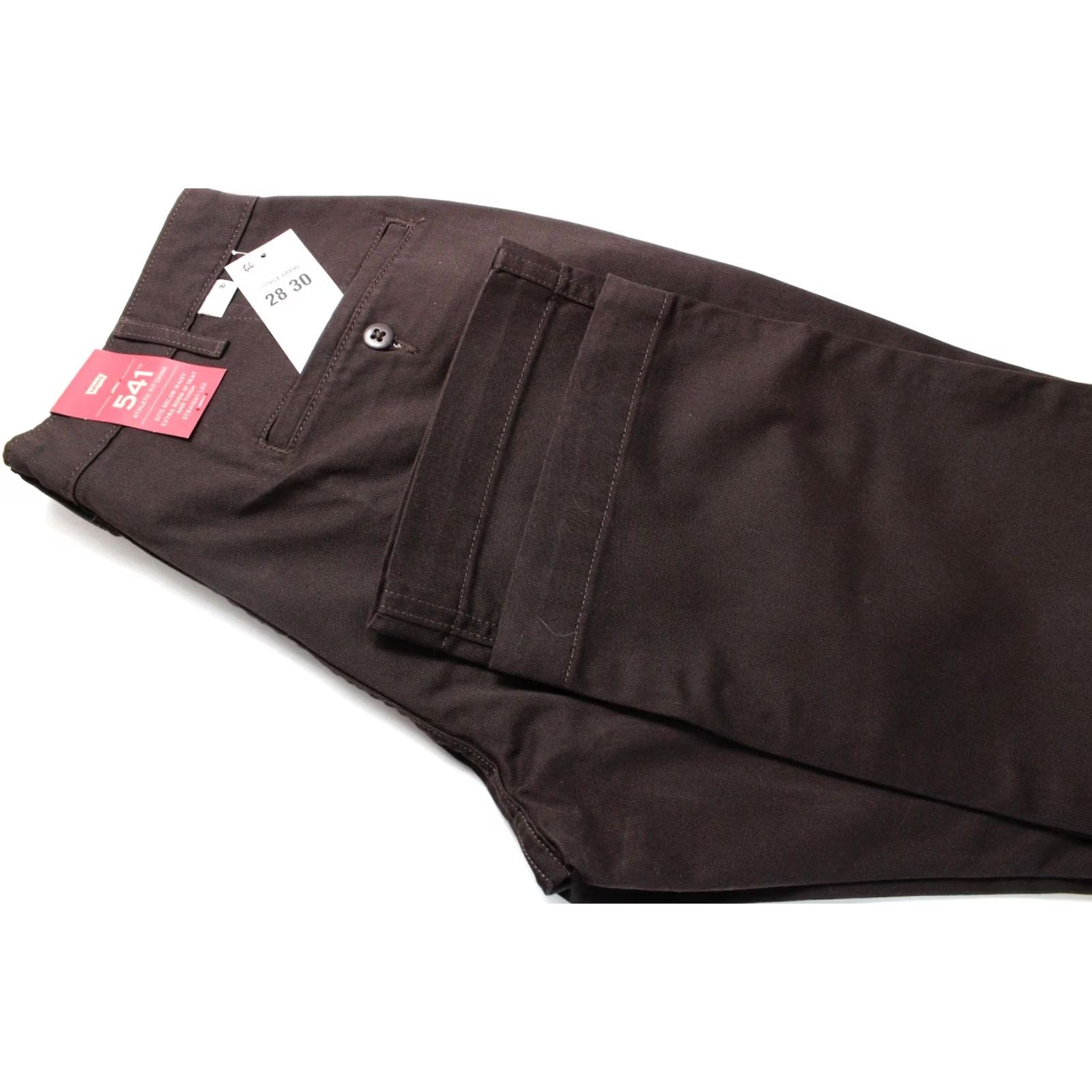 Levi's Levi's 541 Athletic Fit Chino Trousers Men's W28/L30 Zip Fly Taper Stretch Brown Size US 28 / EU 44 - 5 Thumbnail