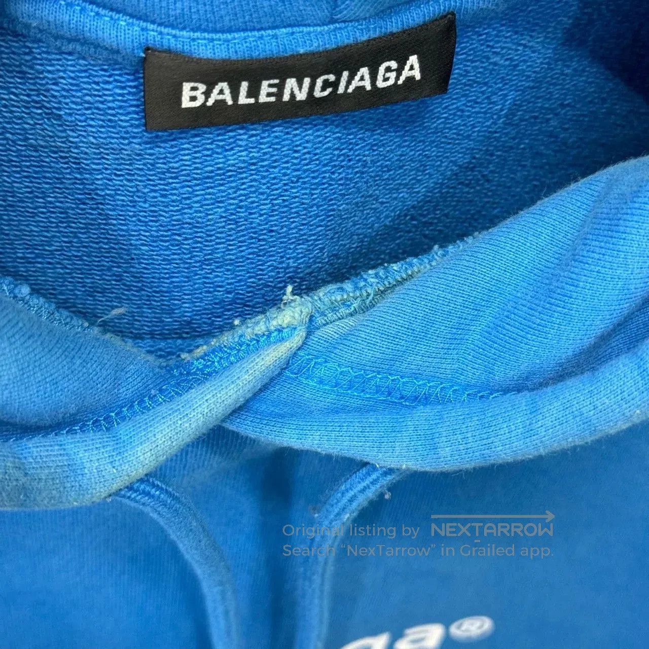 Balenciaga Balenciaga Klein Blue Logo Hoodie. Size US M / EU 48-50 / 2 - 6 Thumbnail