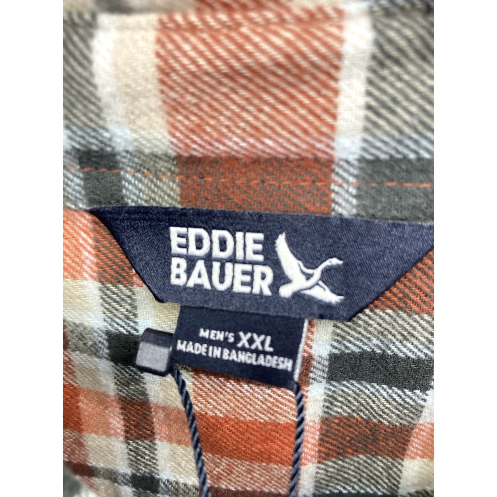 Eddie Bauer Eddie Bauer Flannel Shirt Men Size 2XL XXL Orange Plaid Long Sleeve Button NWT Size US XXL / EU 58 / 5 - 7 Thumbnail