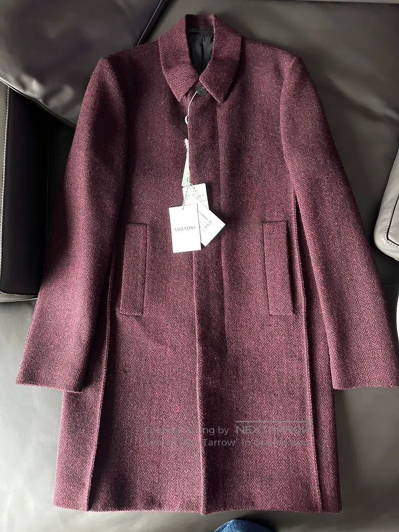Valentino Valentino Herringbone woolen coat Size S / US 4 / IT 40 - 1 Thumbnail