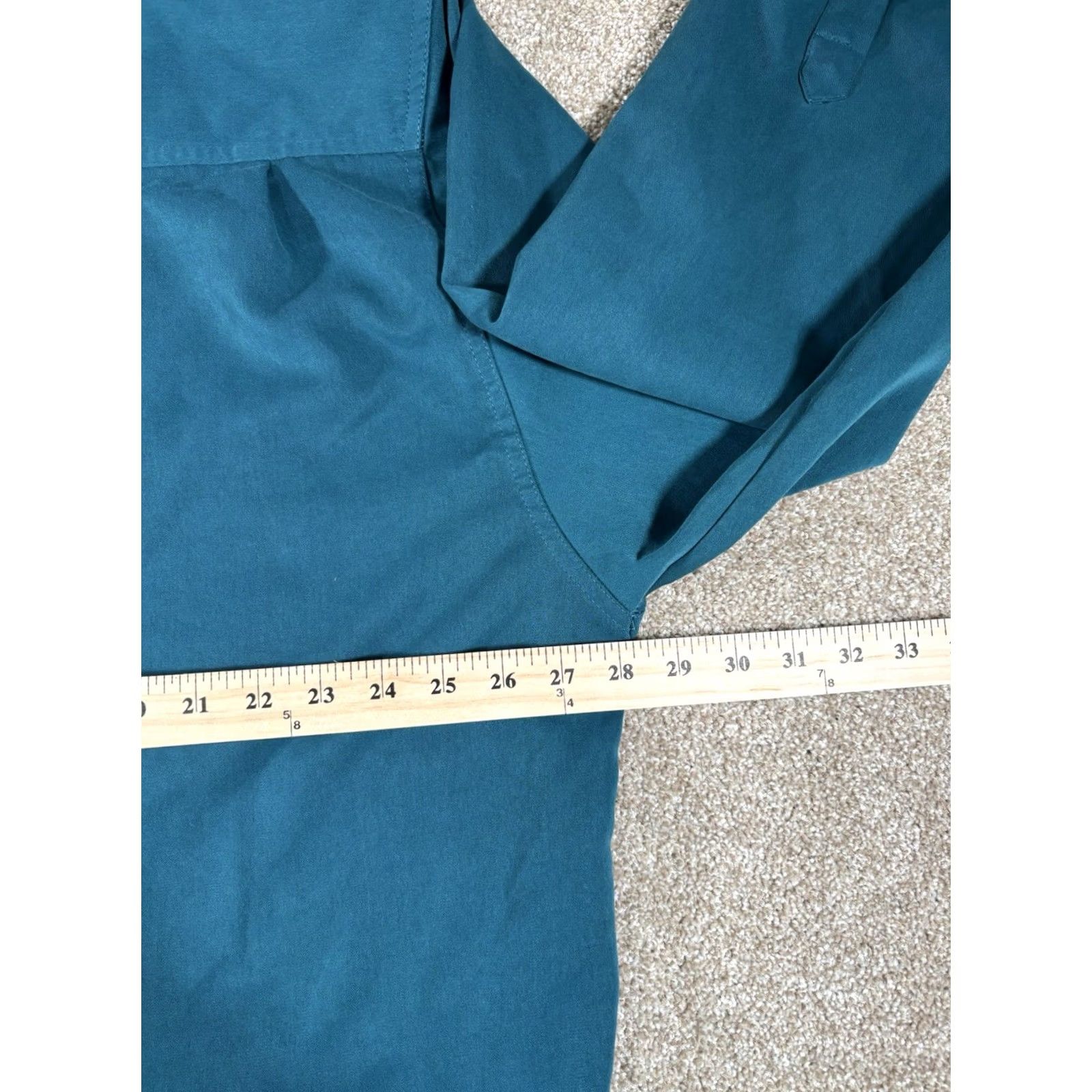George George Sueded Button Up Long Sleeve Shirt Blue / Green Men’s Size XXL (2XL) Button-Up Casual Shirt Mens Regular Fit Blue Size US XXL / EU 58 / 5 - 7 Thumbnail