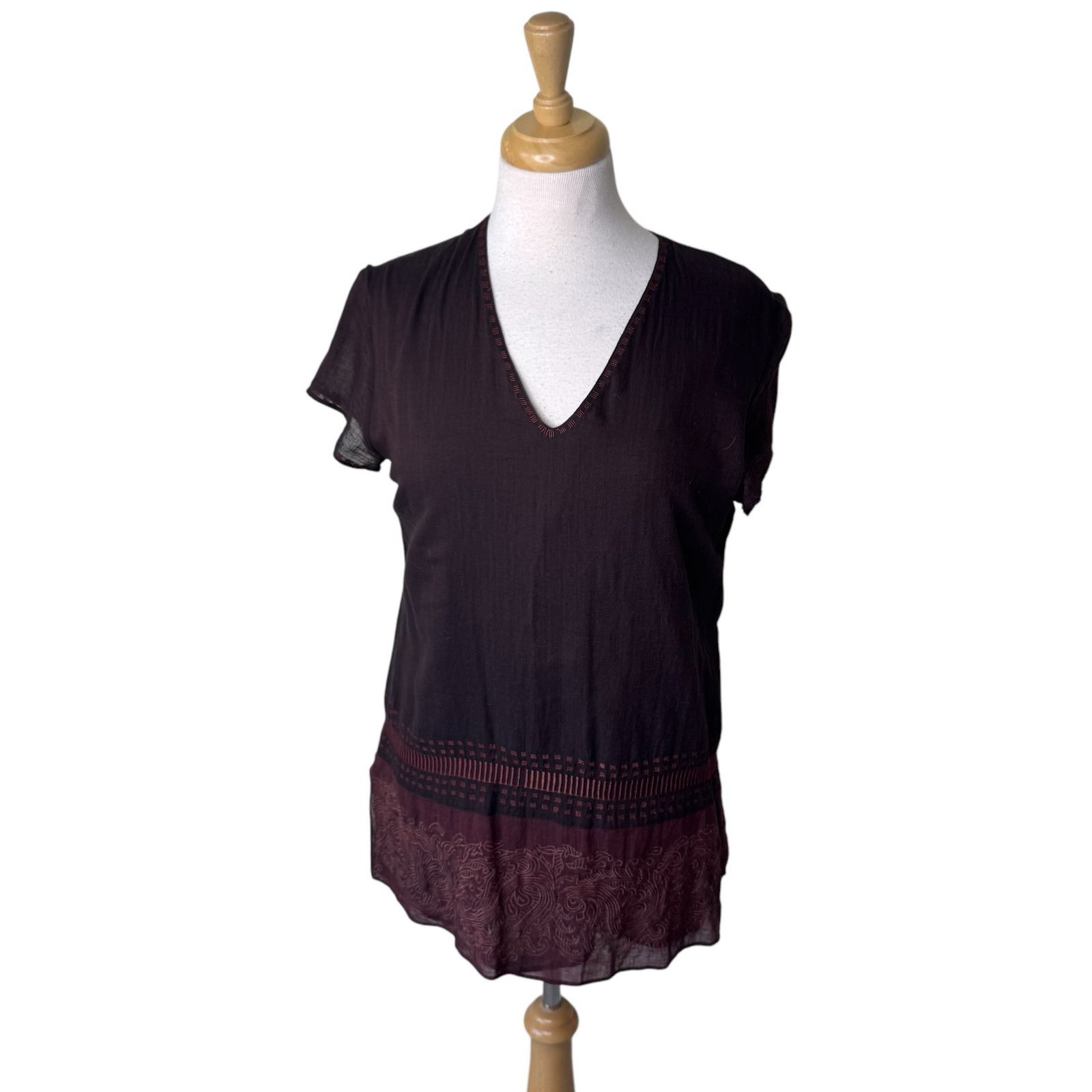Other NITYA Embroidered Indian Inspired Blouse 100% Cotton Size 40 Size S / US 4 / IT 40 - 6 Thumbnail