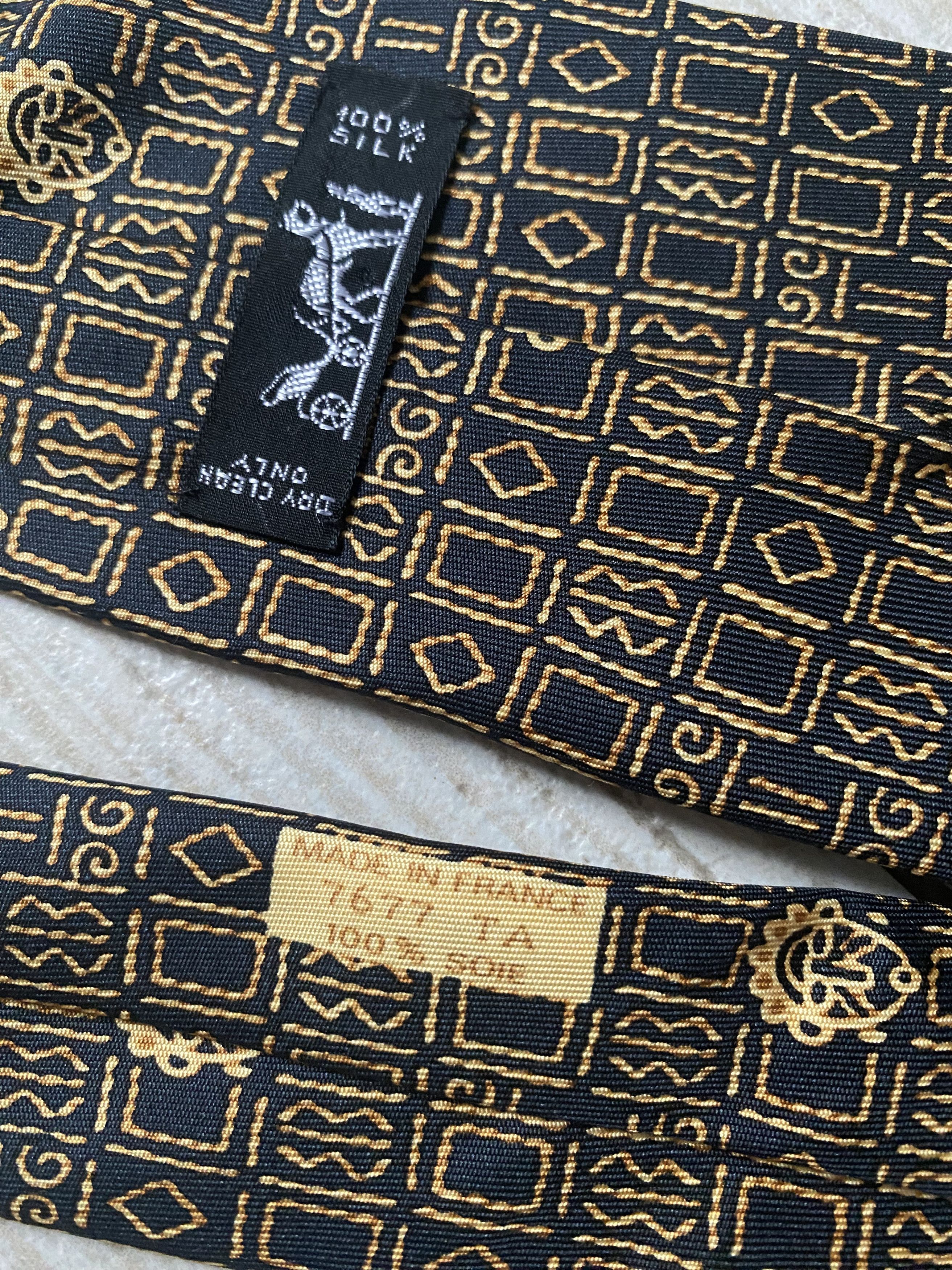 Hermes × Vintage Vintage Hermès Silk Tie – Egyptian, Made in France Size ONE SIZE - 4 Thumbnail