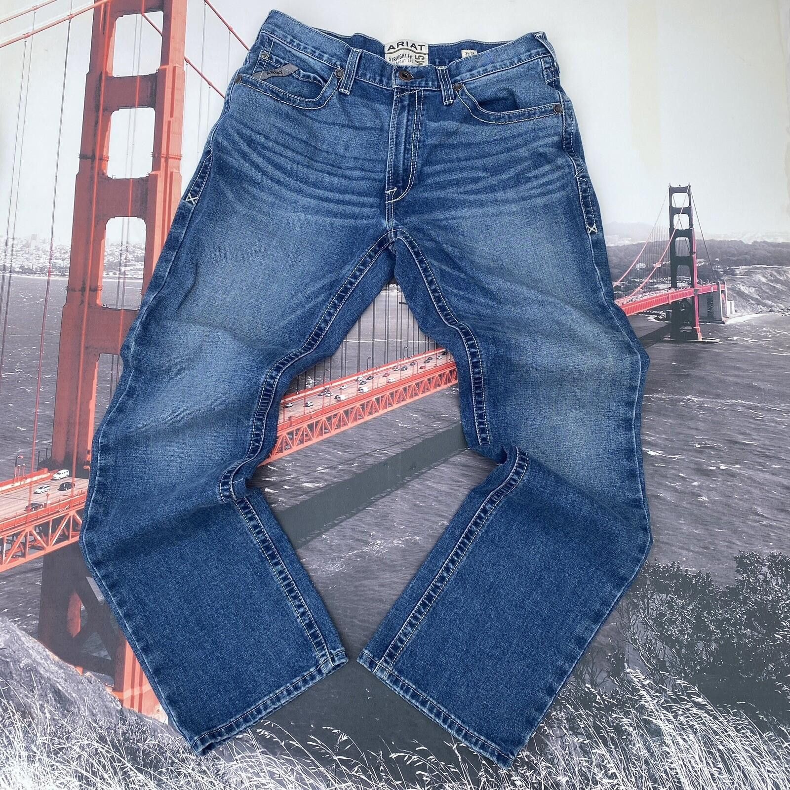 Ariat Ariat M5 Marston Men’s Sz 35x36 Straight Fit Leg Jeans Blue Size US 35 - 1 Thumbnail