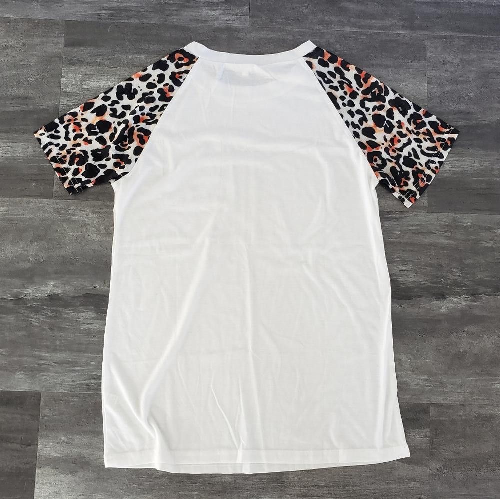Designer White Jaguar Detailed Pocket Short Sleeve Size M / US 6-8 / IT 42-44 - 2 Thumbnail