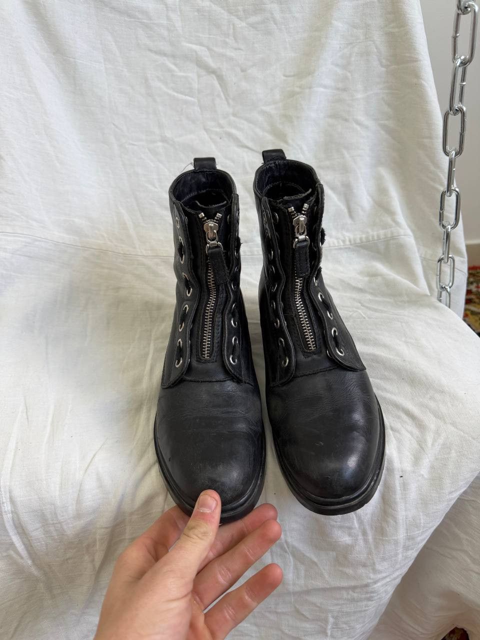 A.S.98 Vintage 90s Leather A.S.98 Guidi vibe ankle zip guidi vibe Size US 7 / IT 37 - 6 Thumbnail