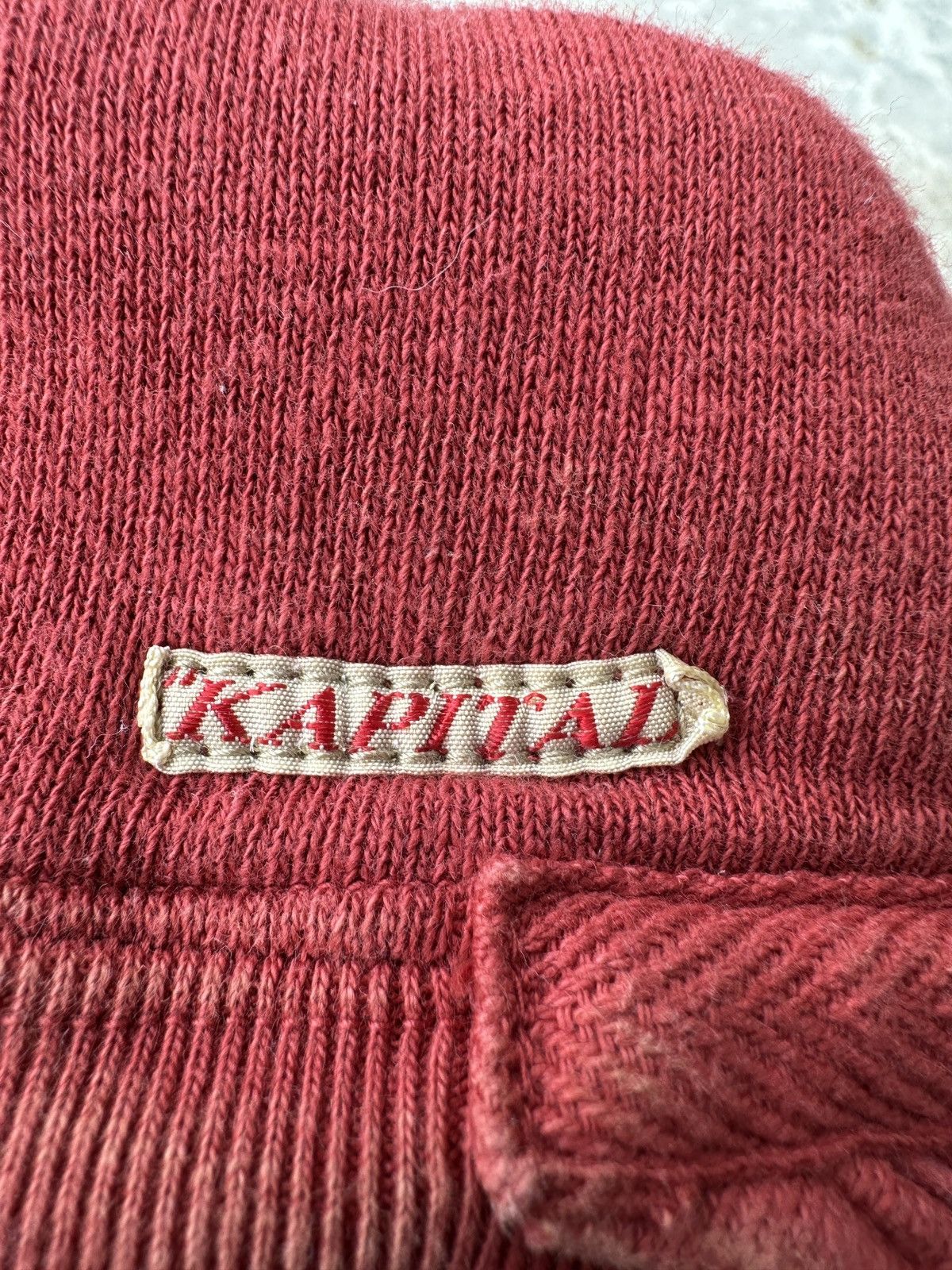 Kapital Conductor Soft Brim Beanie Visor Distressed weathered hat Size ONE SIZE - 9 Thumbnail