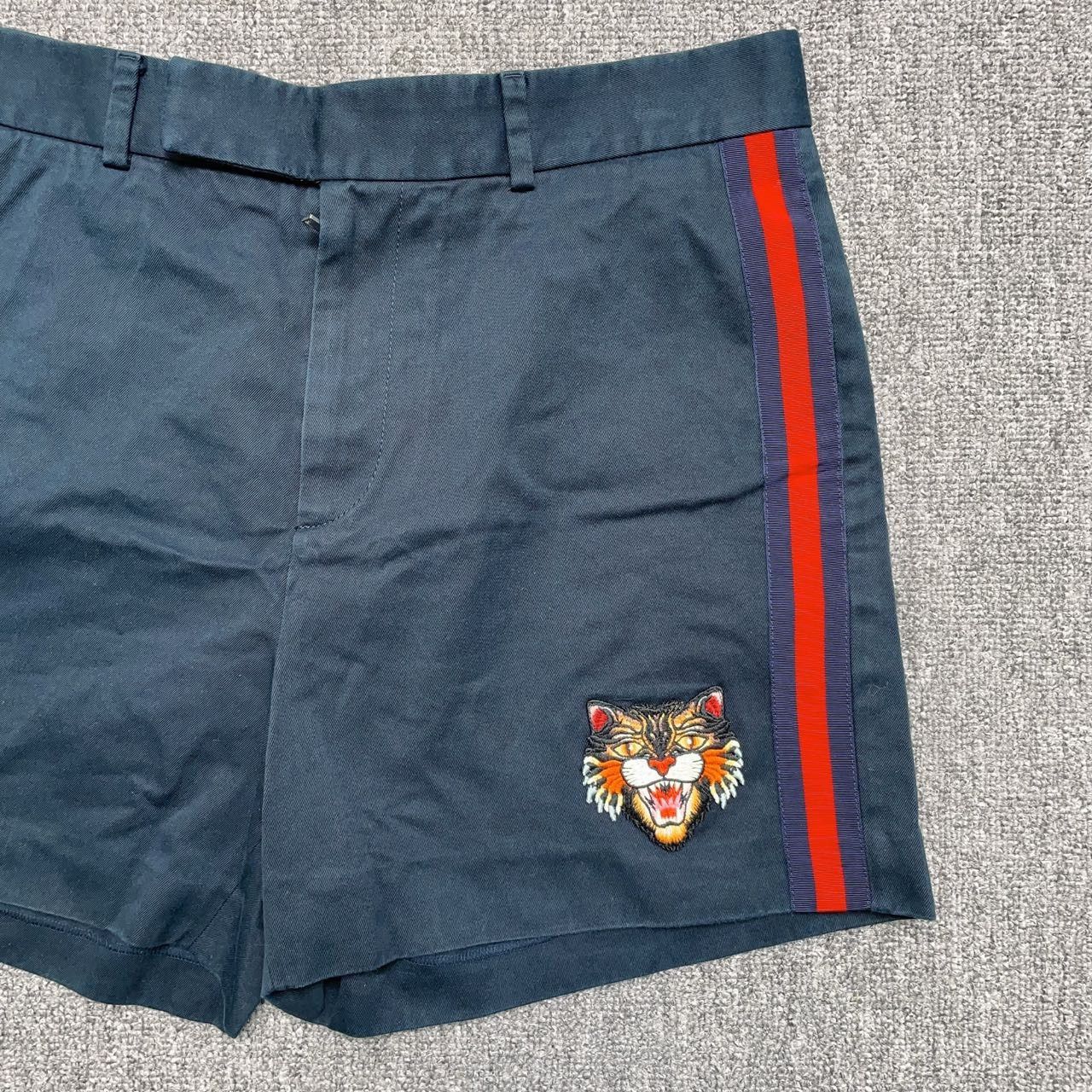 Gucci Gucci Dark blue tiger head embroidered shorts 2501-Nextarro Size US 32 / EU 48 - 4 Thumbnail