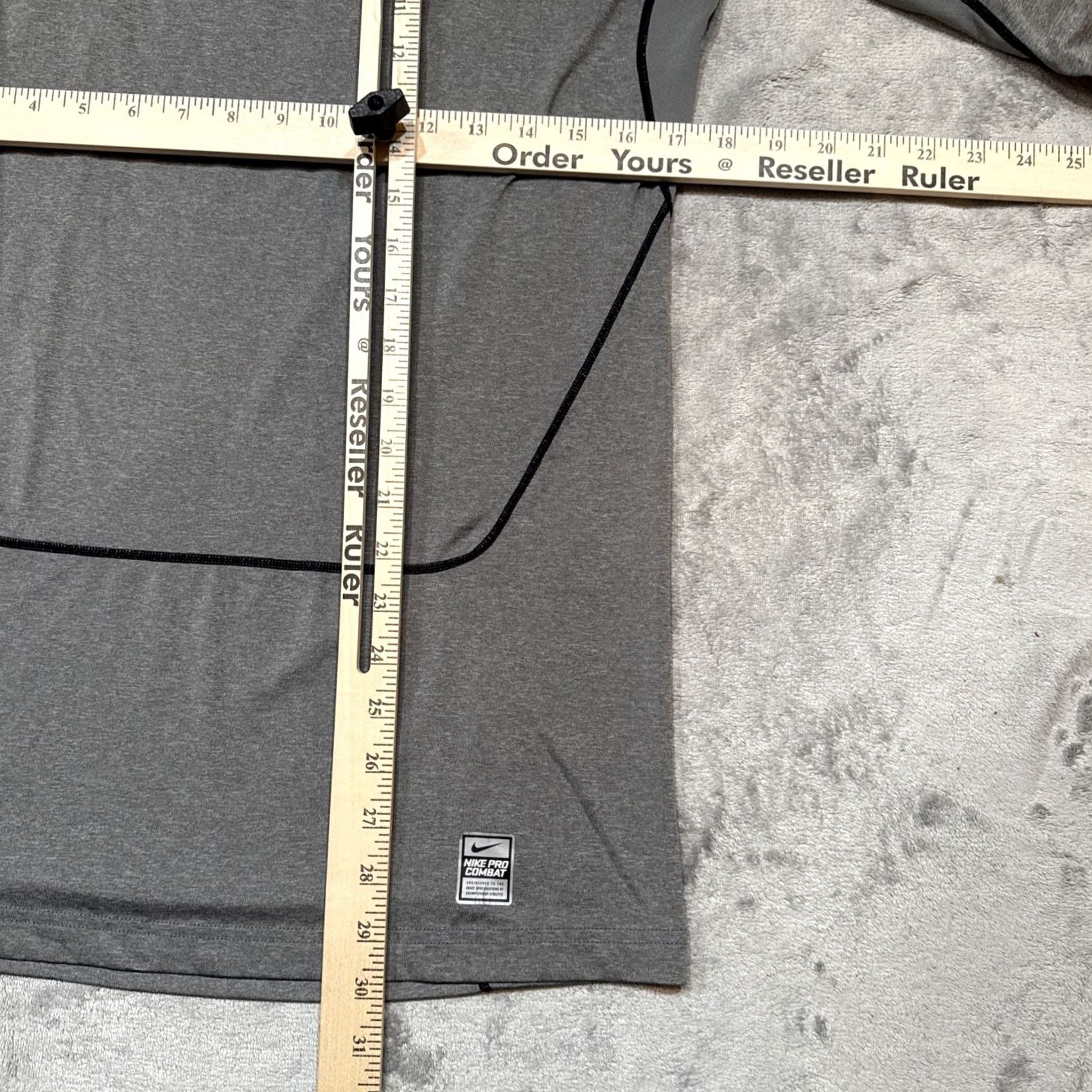 Nike Nike Pro Combat Shirt Mens XL Gray Compression Crew Neck Long Sleeve Dri-Fit Size US XL / EU 56 / 4 - 5 Thumbnail