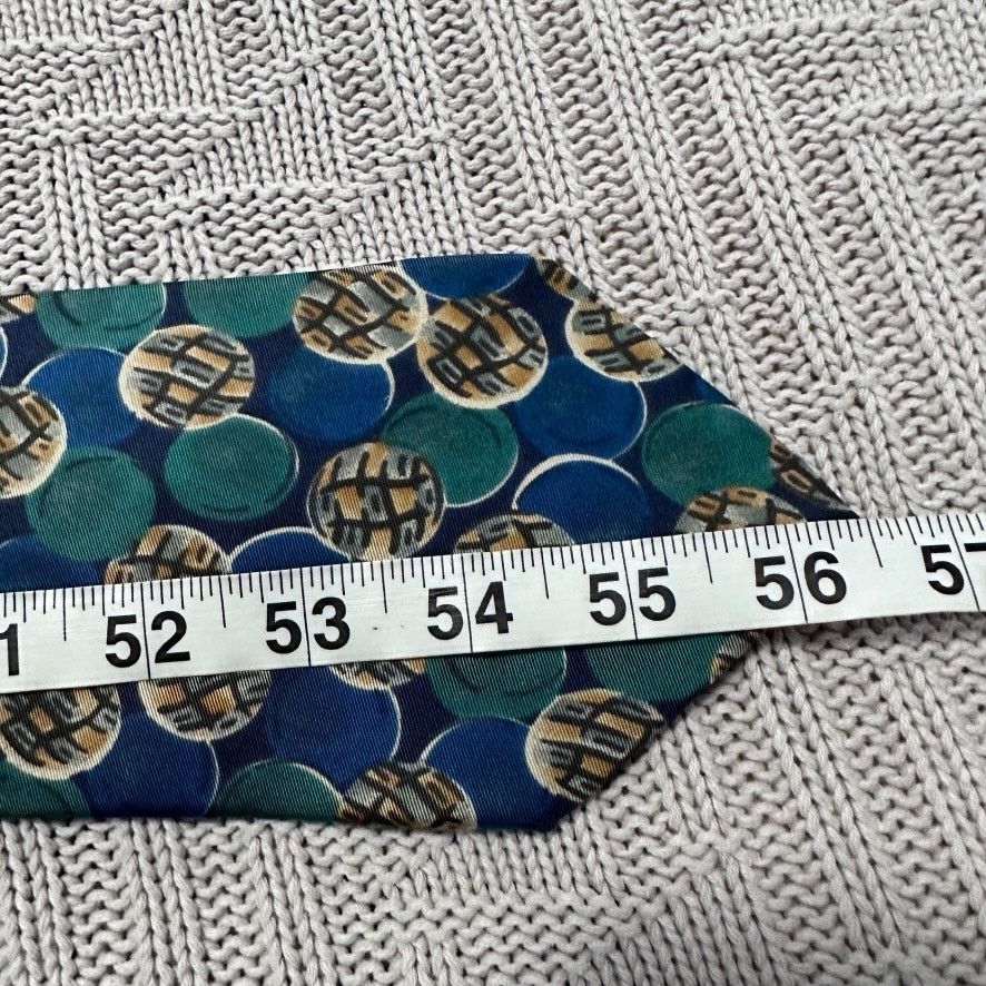 Oleg Cassini Vintage Oleg Cassini blue patterned Italian silk tie Size ONE SIZE - 4 Thumbnail