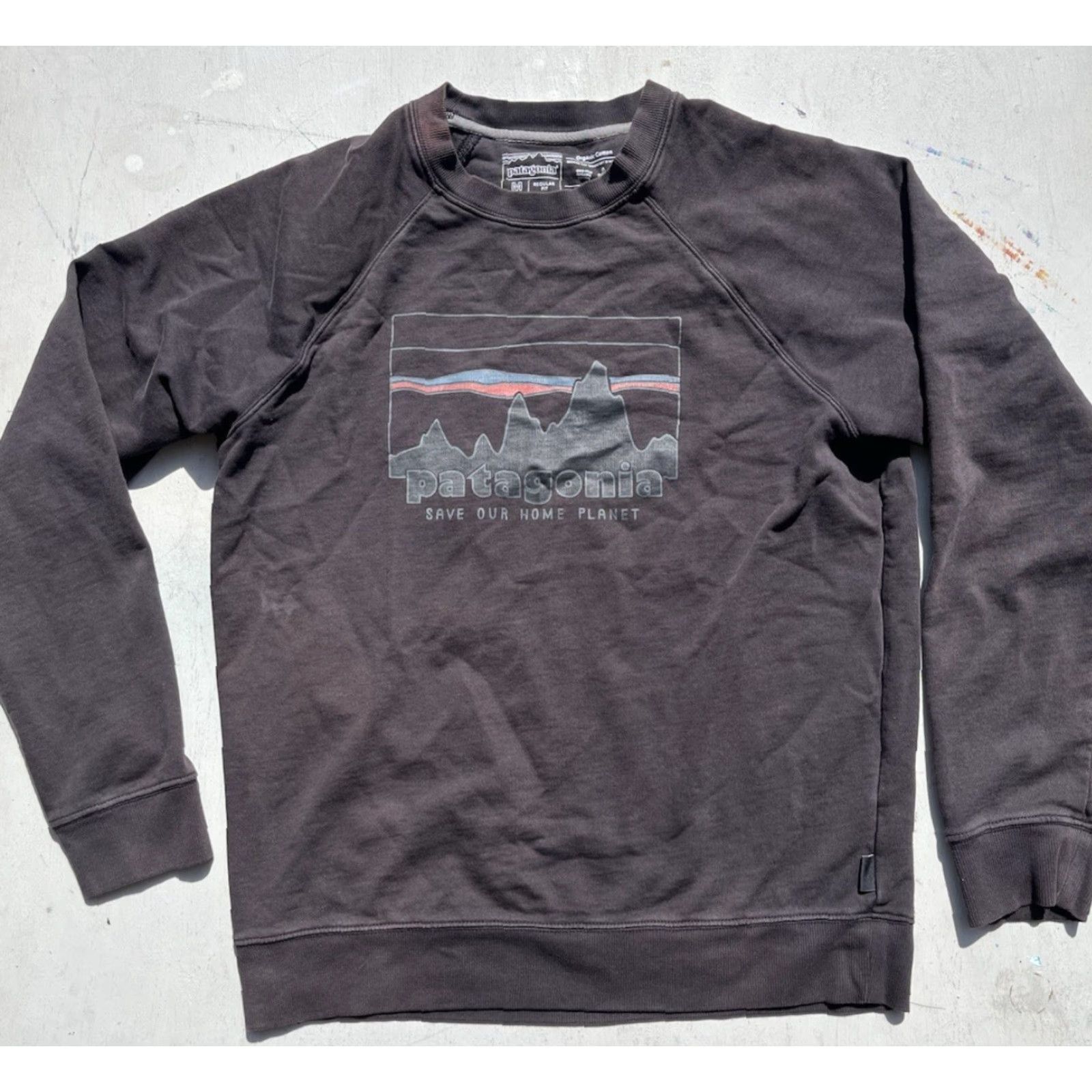 Patagonia Patagonia Sweatshirt Black Solid Logo M Spell-Out Outdoor Hike Camp STAINed Mens Regular Size M Knit-Chunky All Seasons Long Sleeve Size US M / EU 48-50 / 2 - 2 Thumbnail