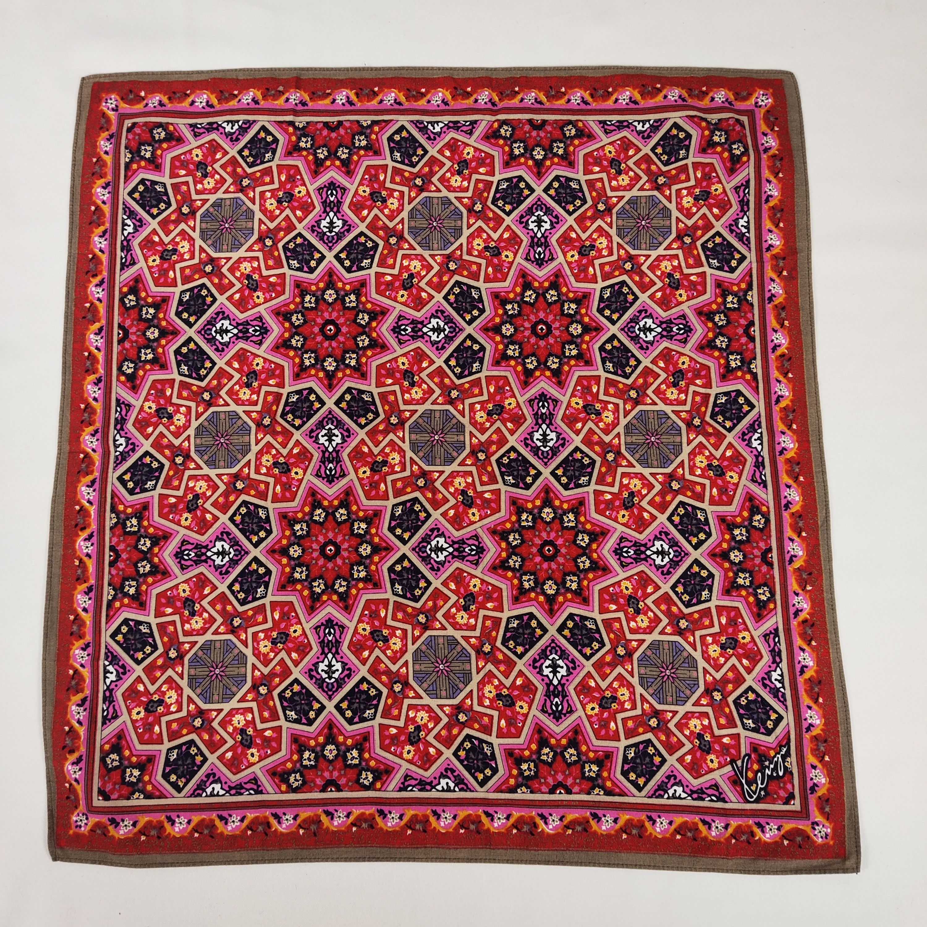 Kenzo × Vintage Kenzo Handkerchief / Neckerchief / Bandana FZ716 Size ONE SIZE - 3 Thumbnail