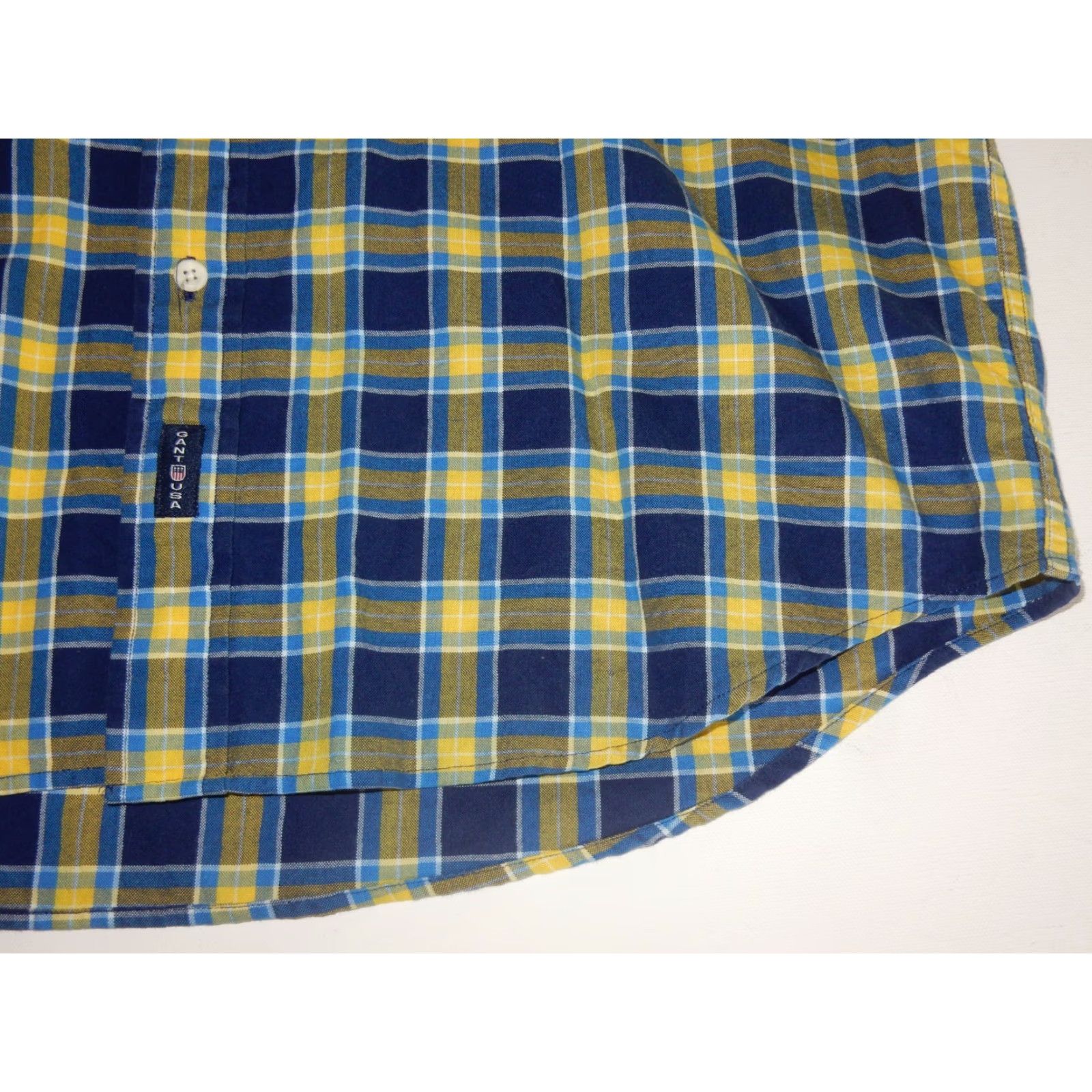 Gant GANT Men's Short Sleeve Button-Up Shirt Blue Plaid Size L Size US L / EU 52-54 / 3 - 2 Thumbnail